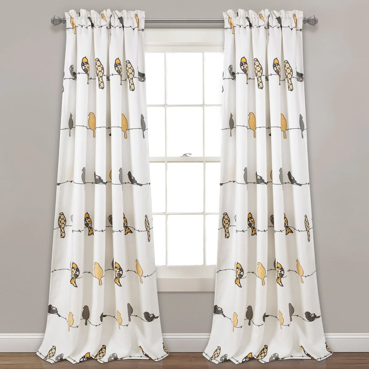 Rowley Birds Light Filtering Window Curtain Set - Image 6