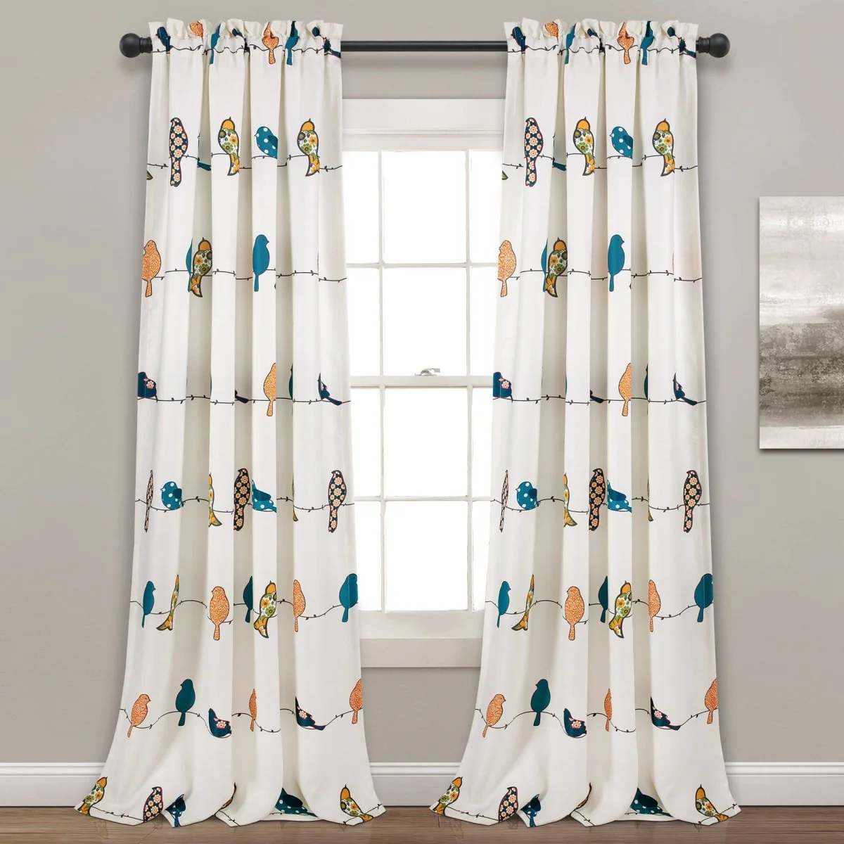 Rowley Birds Light Filtering Window Curtain Set - Image 7