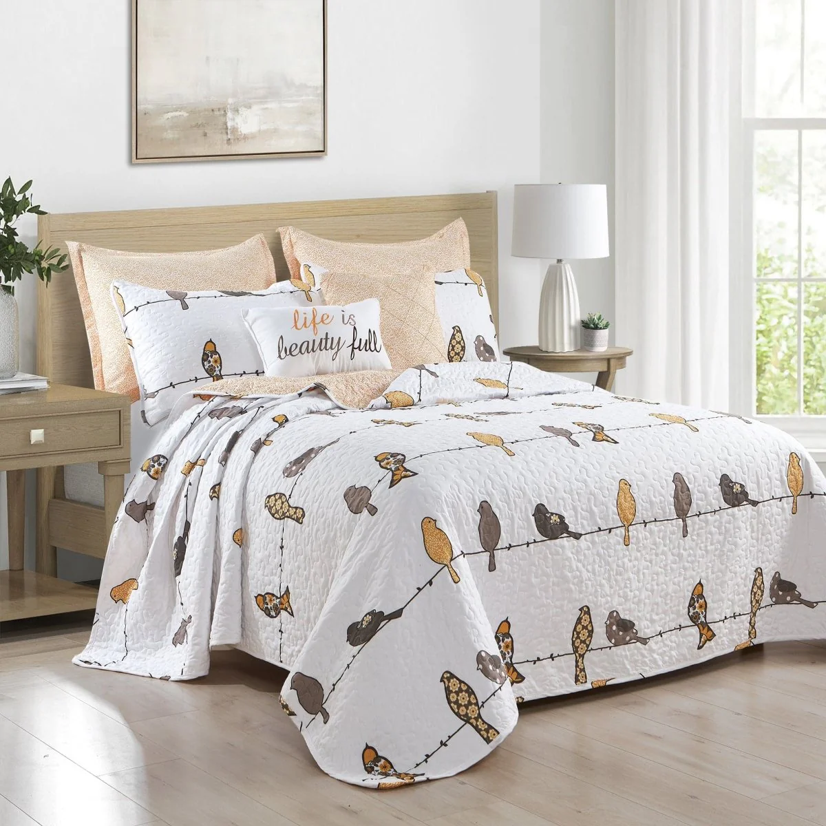 Rowley Birds Quilt 7 Piece Set - Image 4