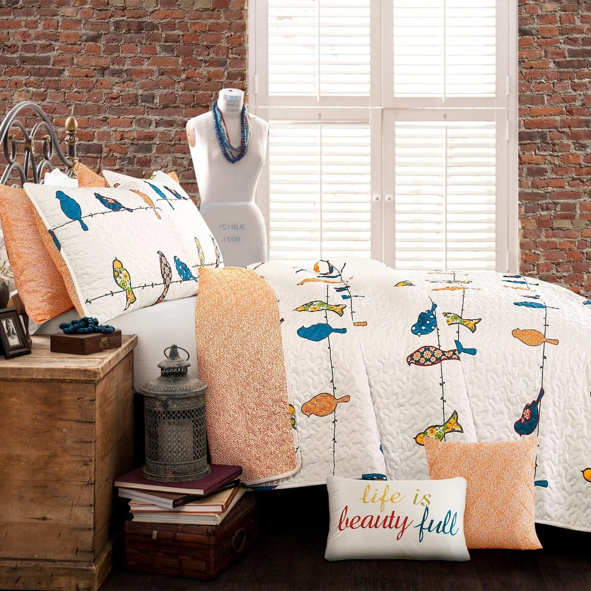 Rowley Birds Quilt 7 Piece Set - Image 5