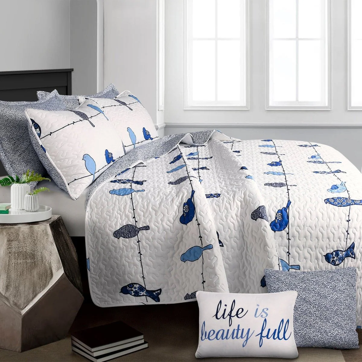 Rowley Birds Quilt 7 Piece Set - Image 6