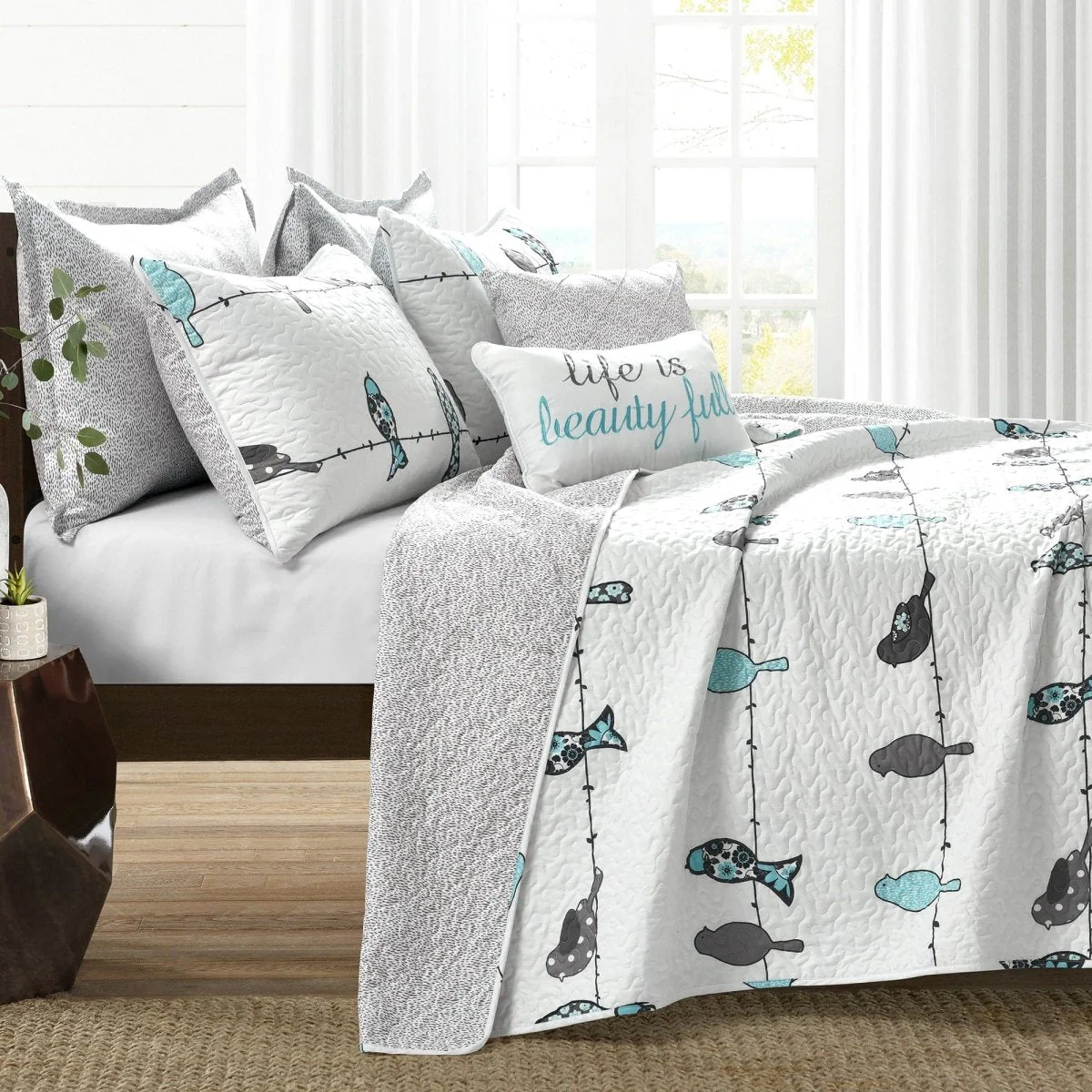 Rowley Birds Quilt 7 Piece Set - Image 7