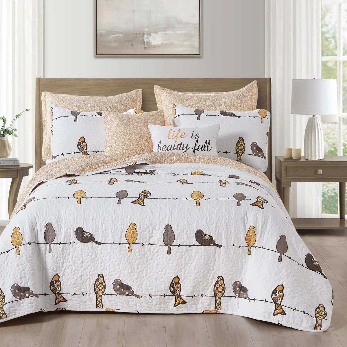 Rowley Birds Quilt 7 Piece Set - Image 8