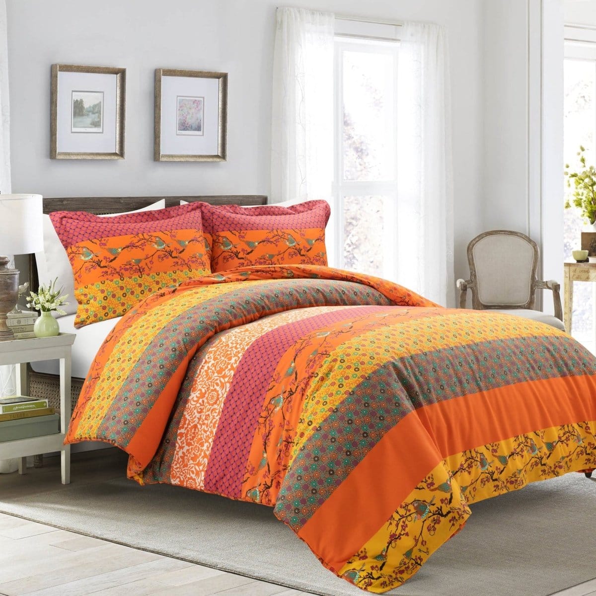 Royal Empire Reversible Cotton Duvet Cover 3 Piece Set