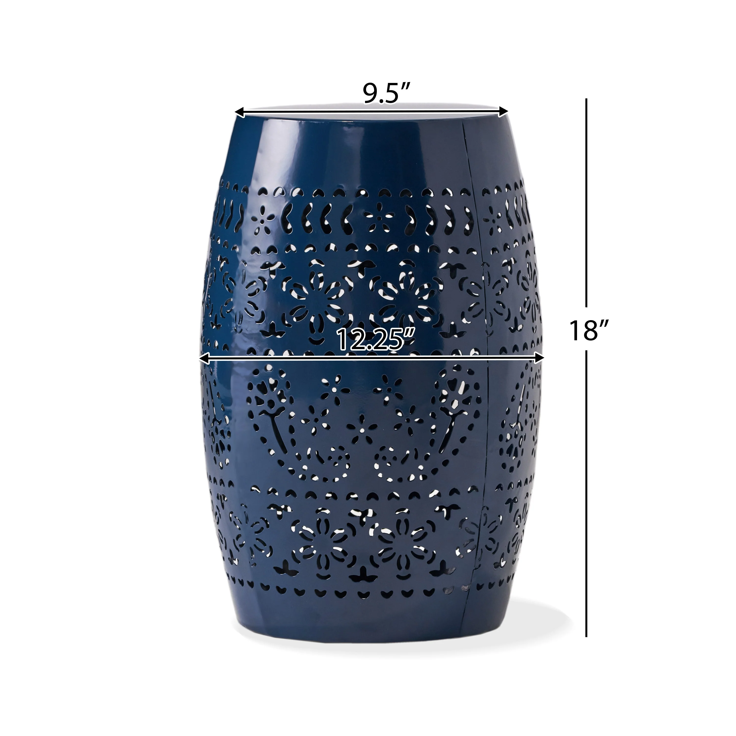 Ruby Side Table Lace Cut Metal End Table for Outdoor & Indoor Use - Image 3