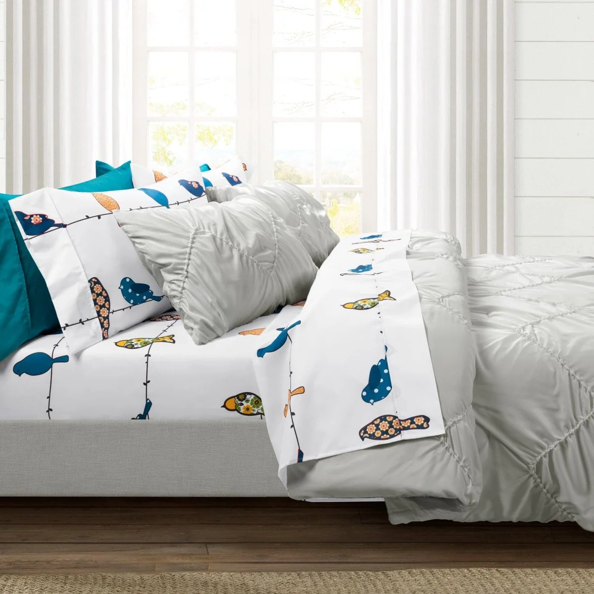Ruched Chevron Comforter Set - Image 12