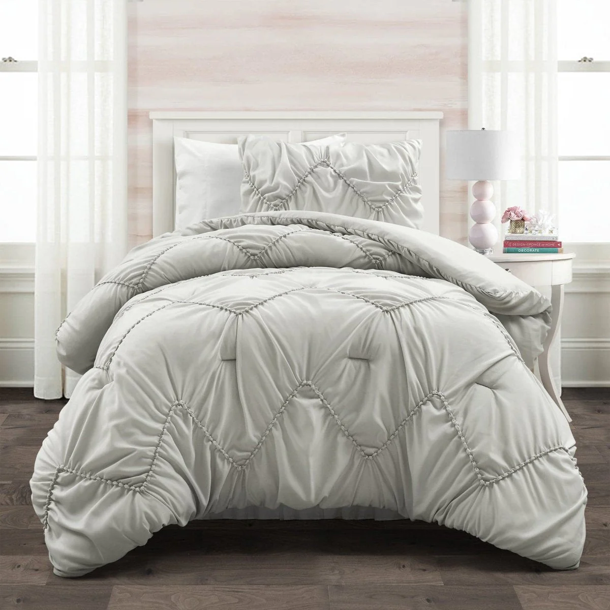 Ruched Chevron Comforter Set - Image 3