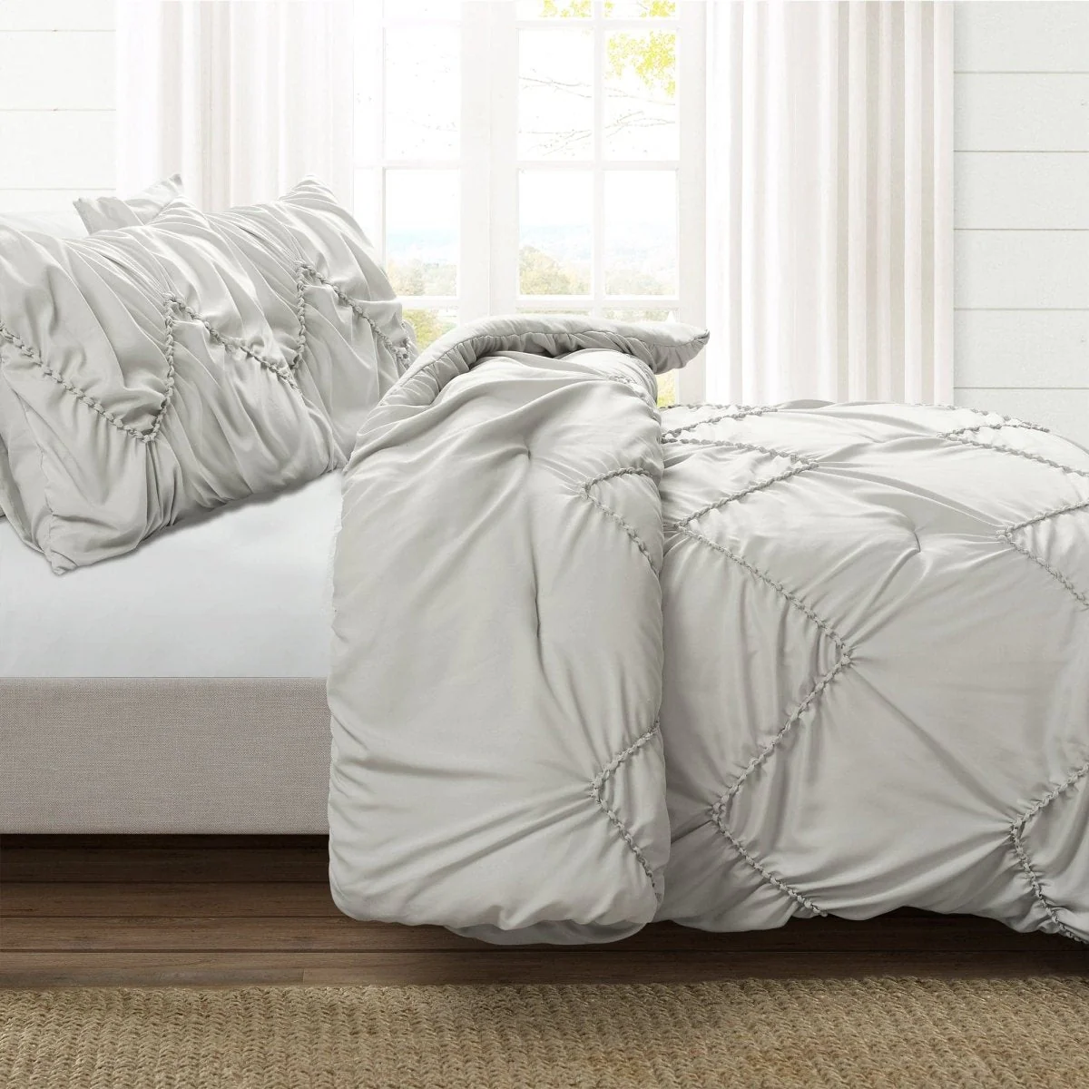 Ruched Chevron Comforter Set - Image 5