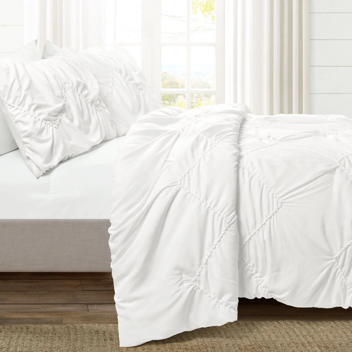 Ruched Chevron Comforter Set - Image 6