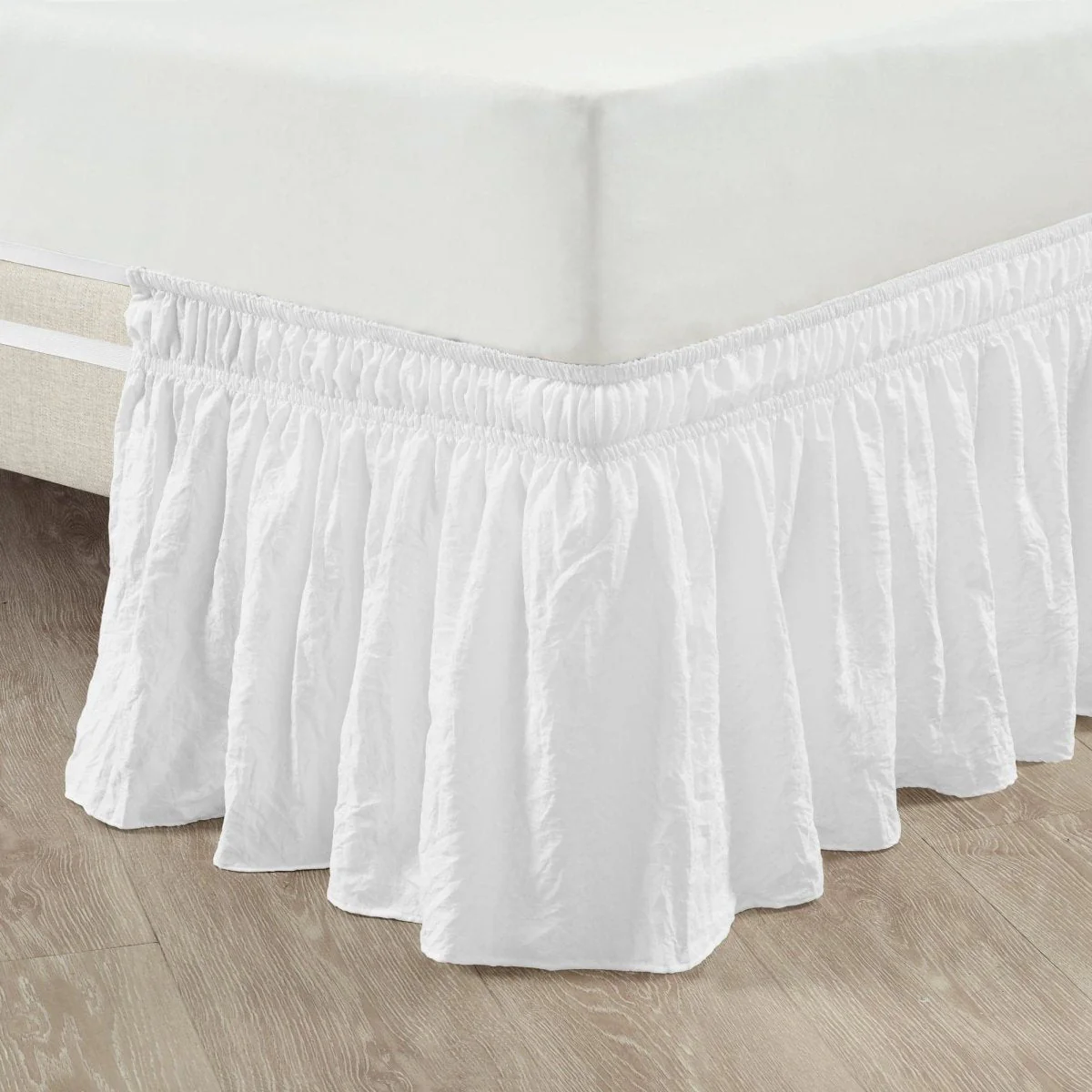 Ruched Ruffle Elastic Easy Wrap Around Bed Skirt - Image 16