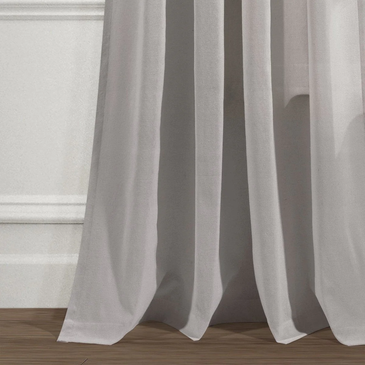 Ruched Waterfall Faux Linen Window Curtain Panel - Image 11