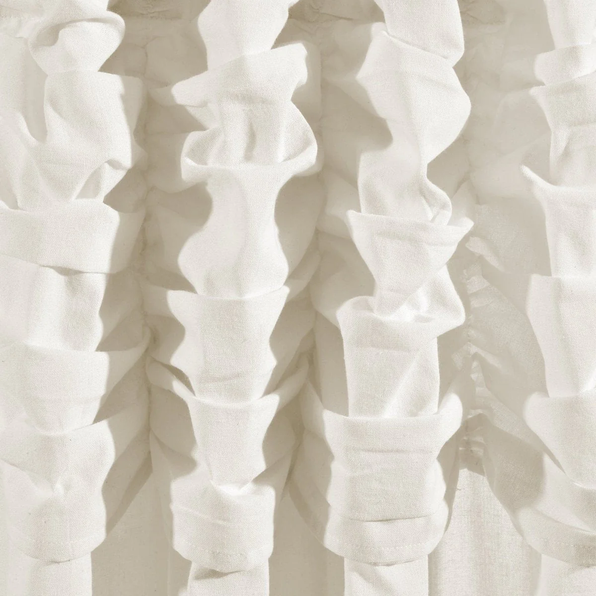 Ruched Waterfall Faux Linen Window Curtain Panel - Image 15