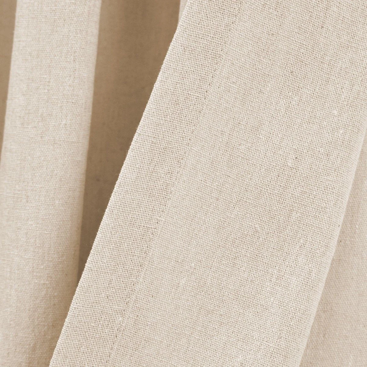 Ruched Waterfall Faux Linen Window Curtain Panel - Image 6