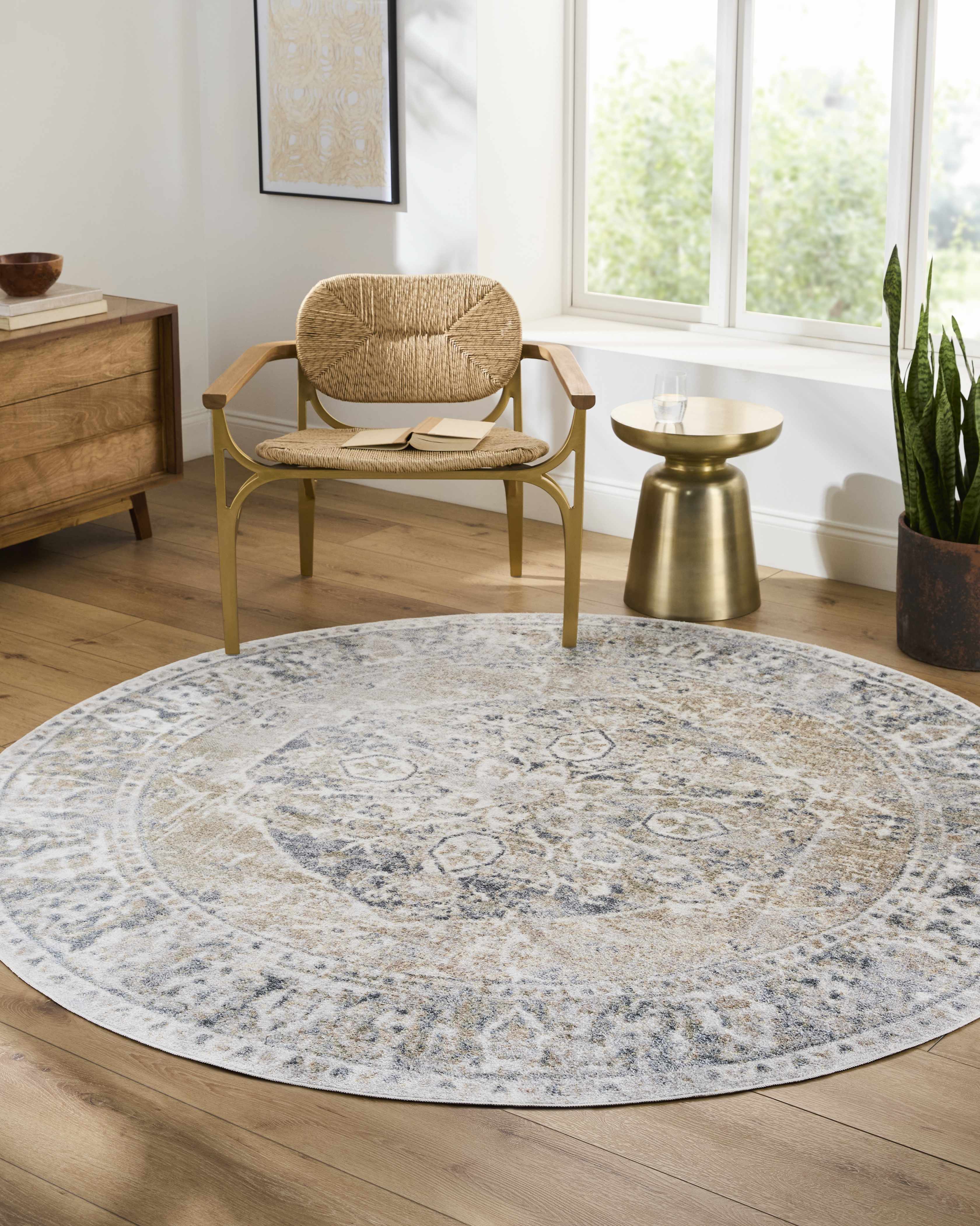 Rudo Beige Flat Pile Washable Rug - Image 30