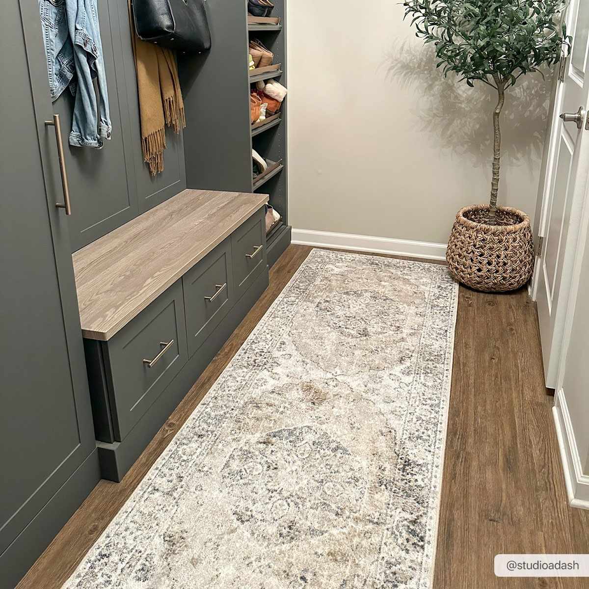 Rudo Beige Flat Pile Washable Rug - Image 4