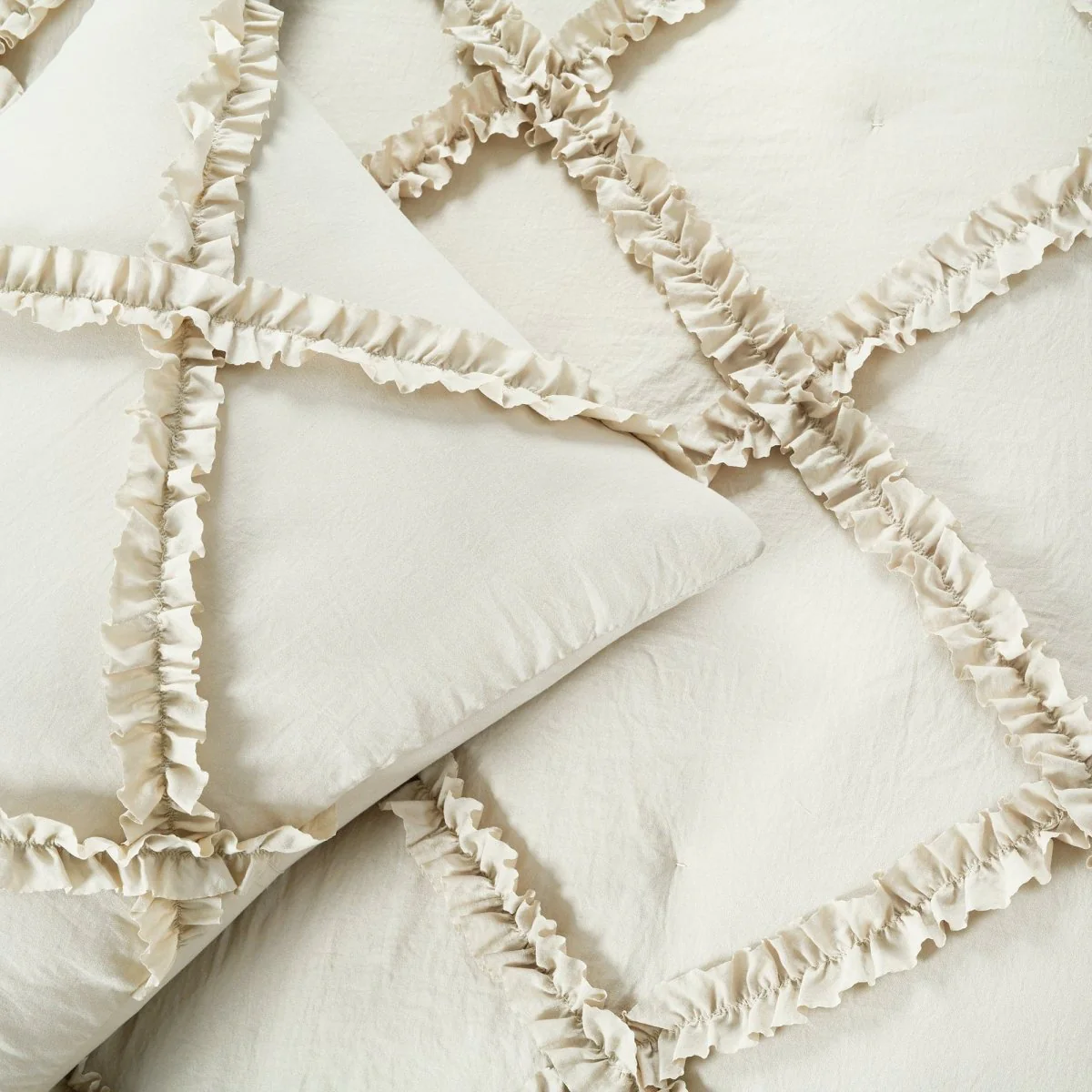 Ruffle Diamond 3 Piece Comforter Set - Image 9