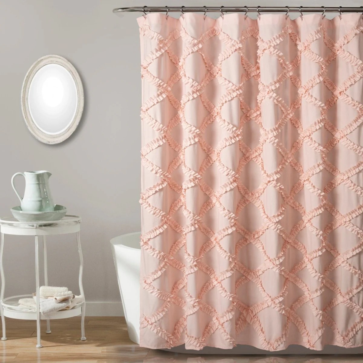 Ruffle Diamond Shower Curtain - Image 3
