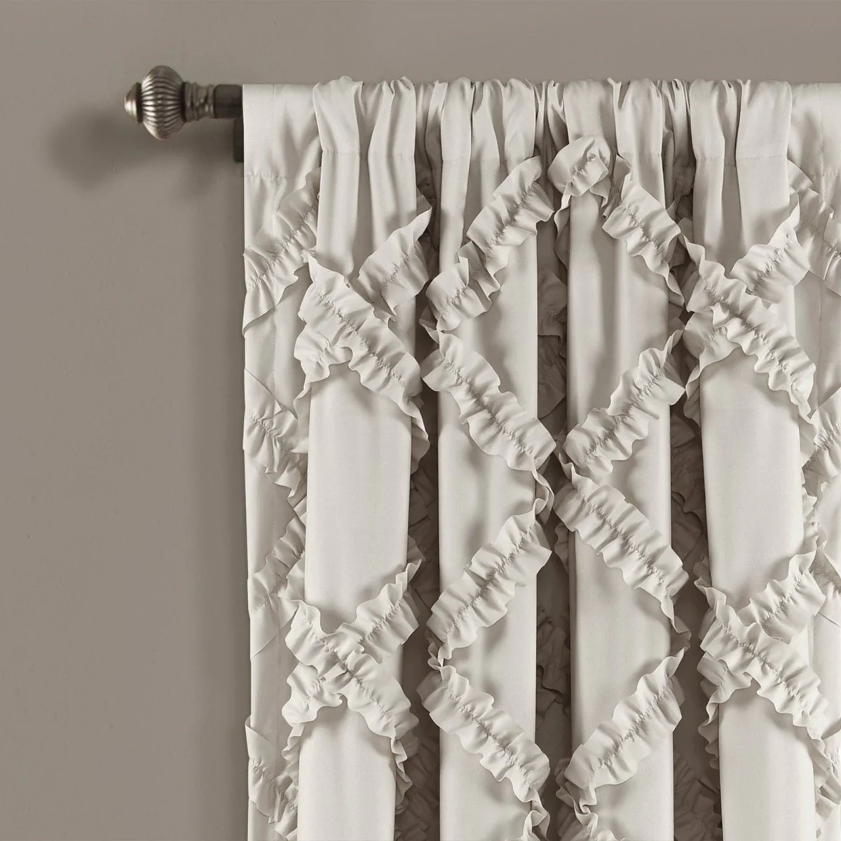 Ruffle Diamond Window Curtain Set - Image 10