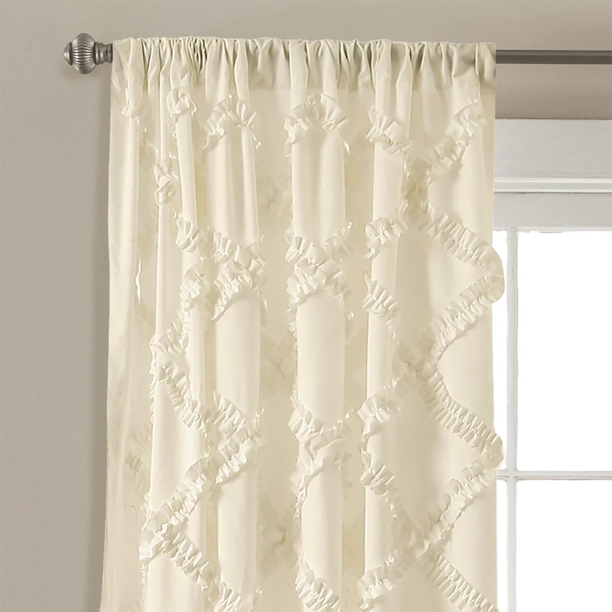 Ruffle Diamond Window Curtain Set - Image 12