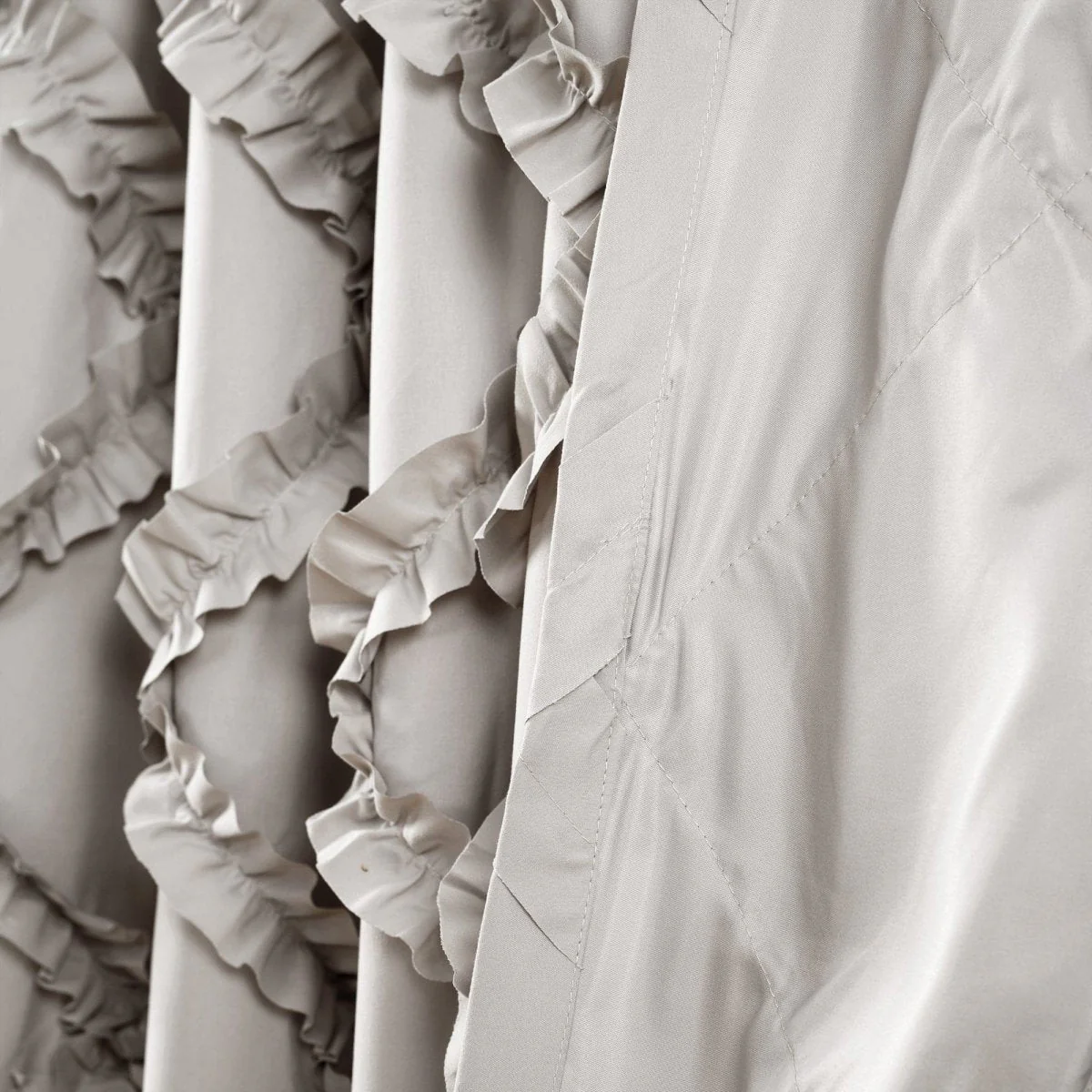 Ruffle Diamond Window Curtain Set - Image 15