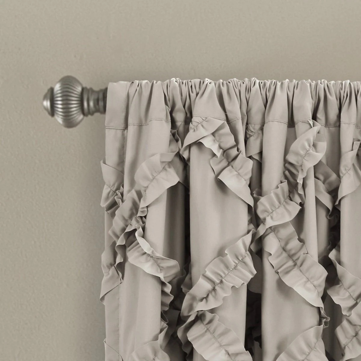 Ruffle Diamond Window Curtain Set - Image 6