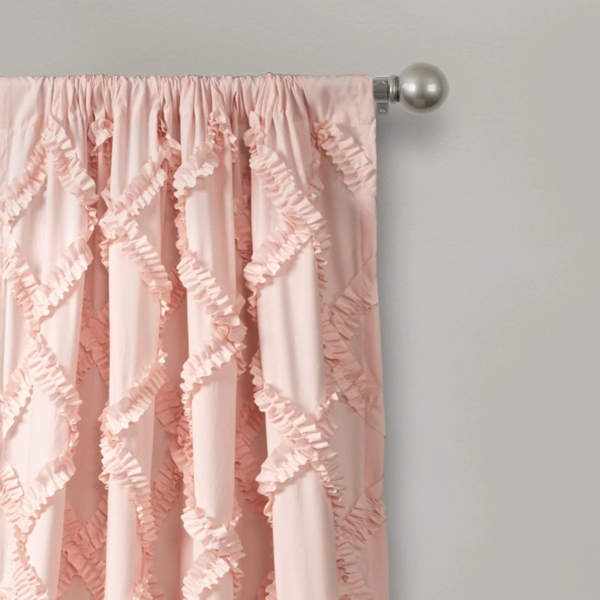Ruffle Diamond Window Curtain Set - Image 9