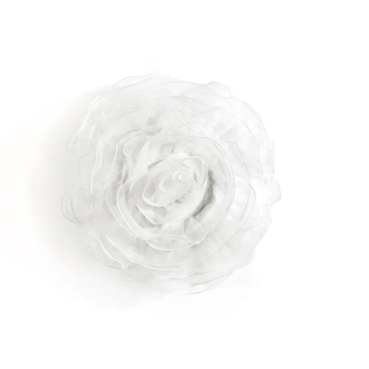Ruffle Flower Layer Round Decorative Pillow - Image 2