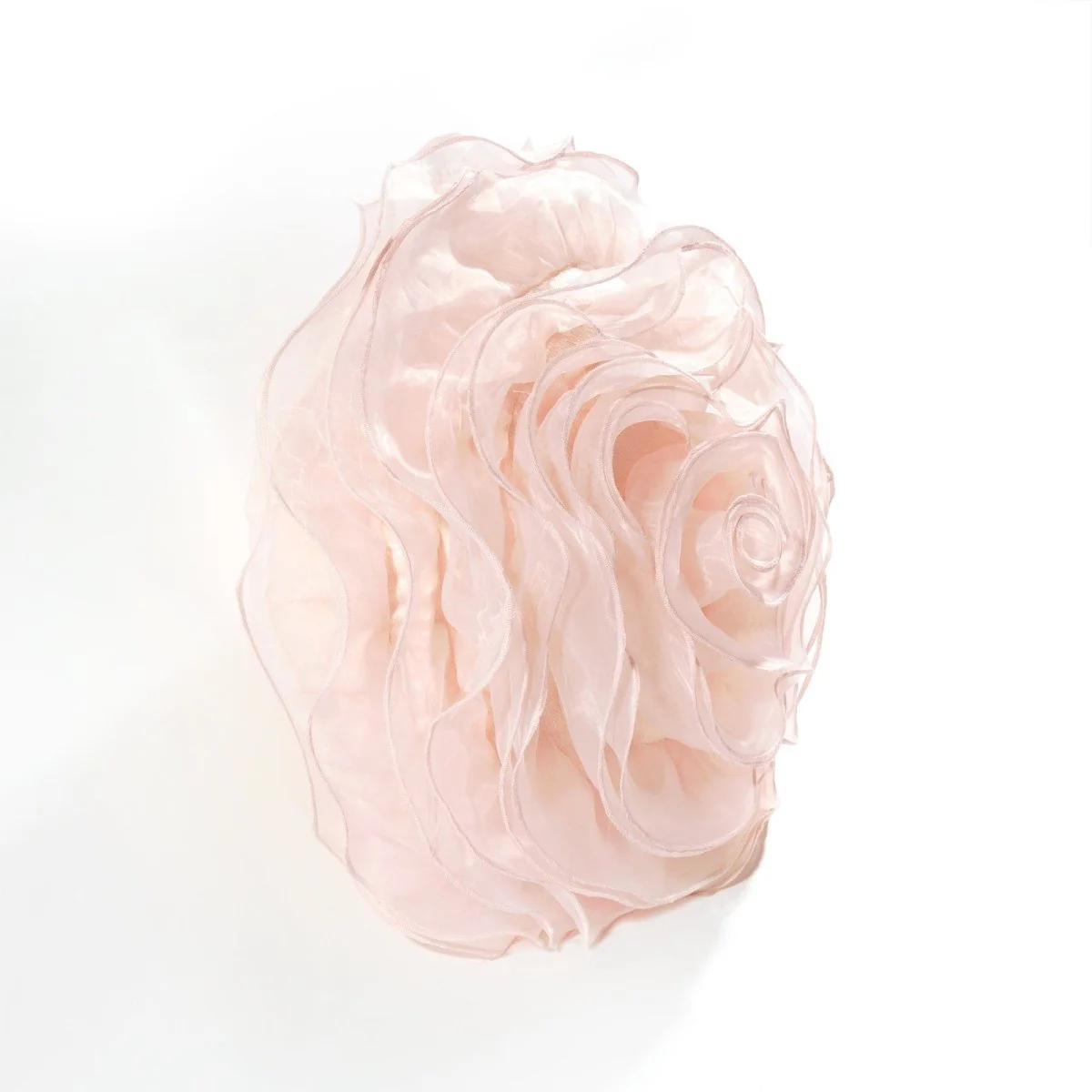 Ruffle Flower Layer Round Decorative Pillow - Image 3