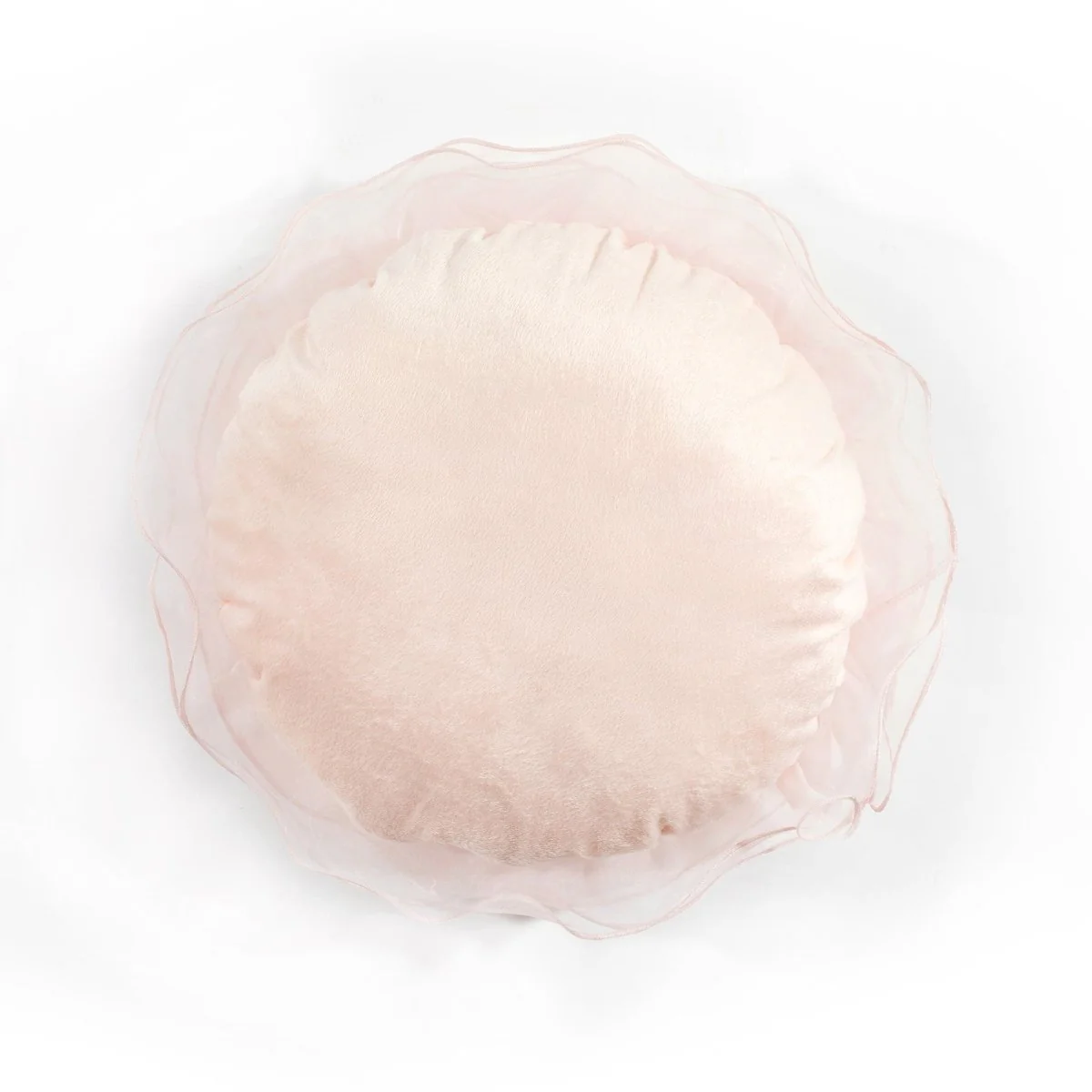 Ruffle Flower Layer Round Decorative Pillow - Image 9