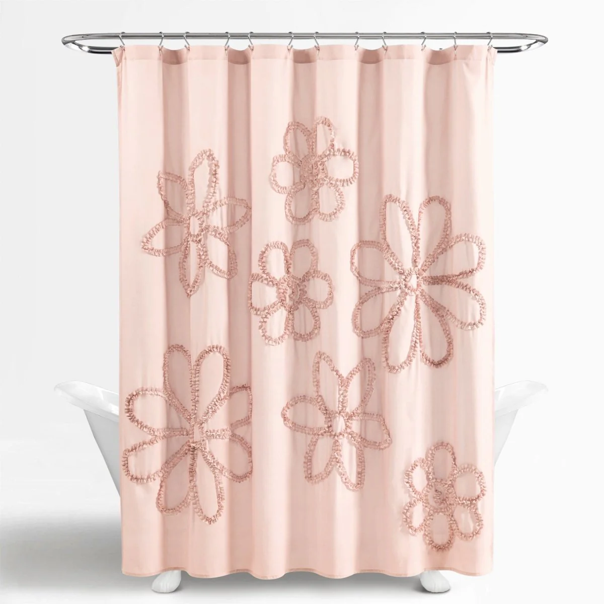 Ruffle Flower Shower Curtain - Image 5