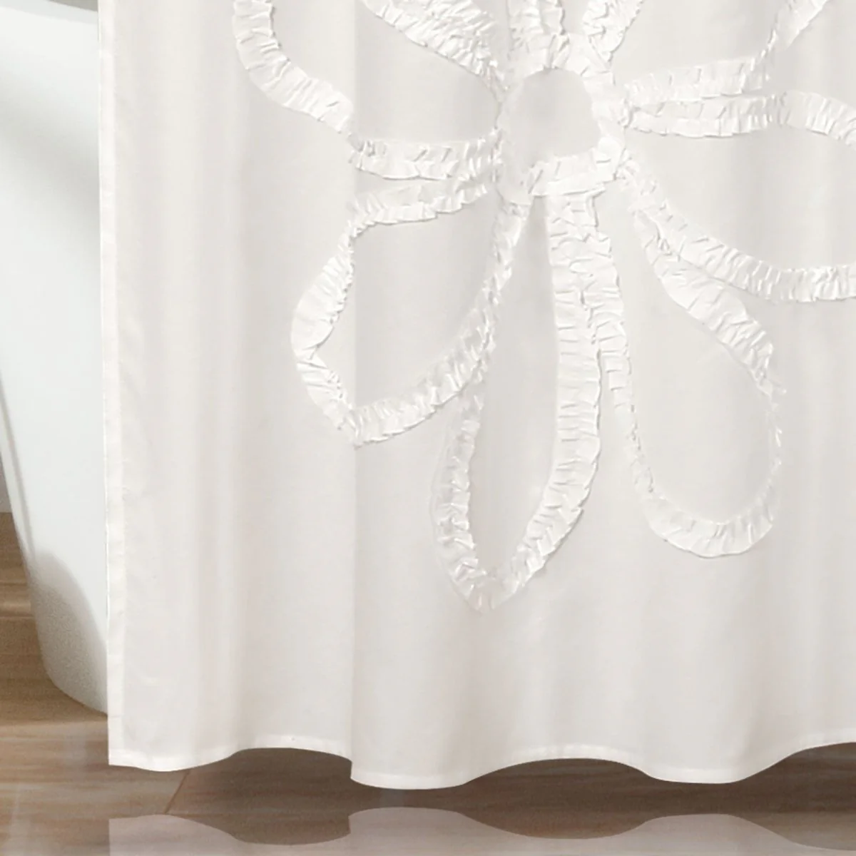 Ruffle Flower Shower Curtain - Image 6