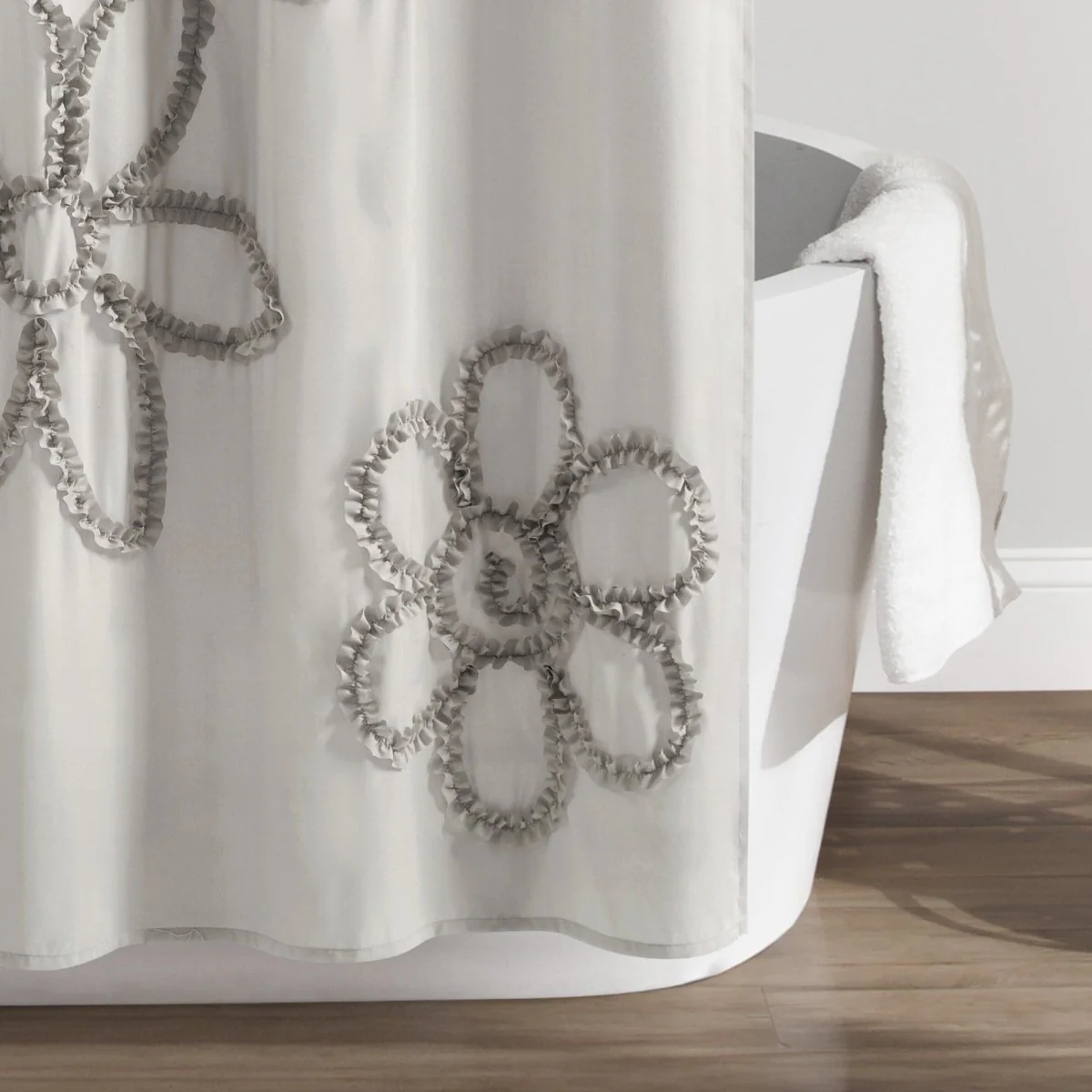 Ruffle Flower Shower Curtain - Image 7