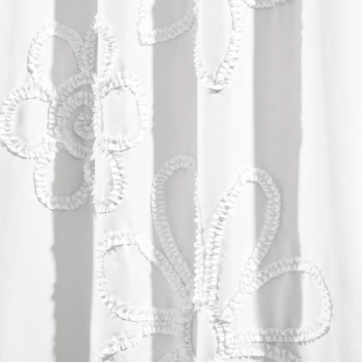 Ruffle Flower Window Curtain Panel Set - Image 4
