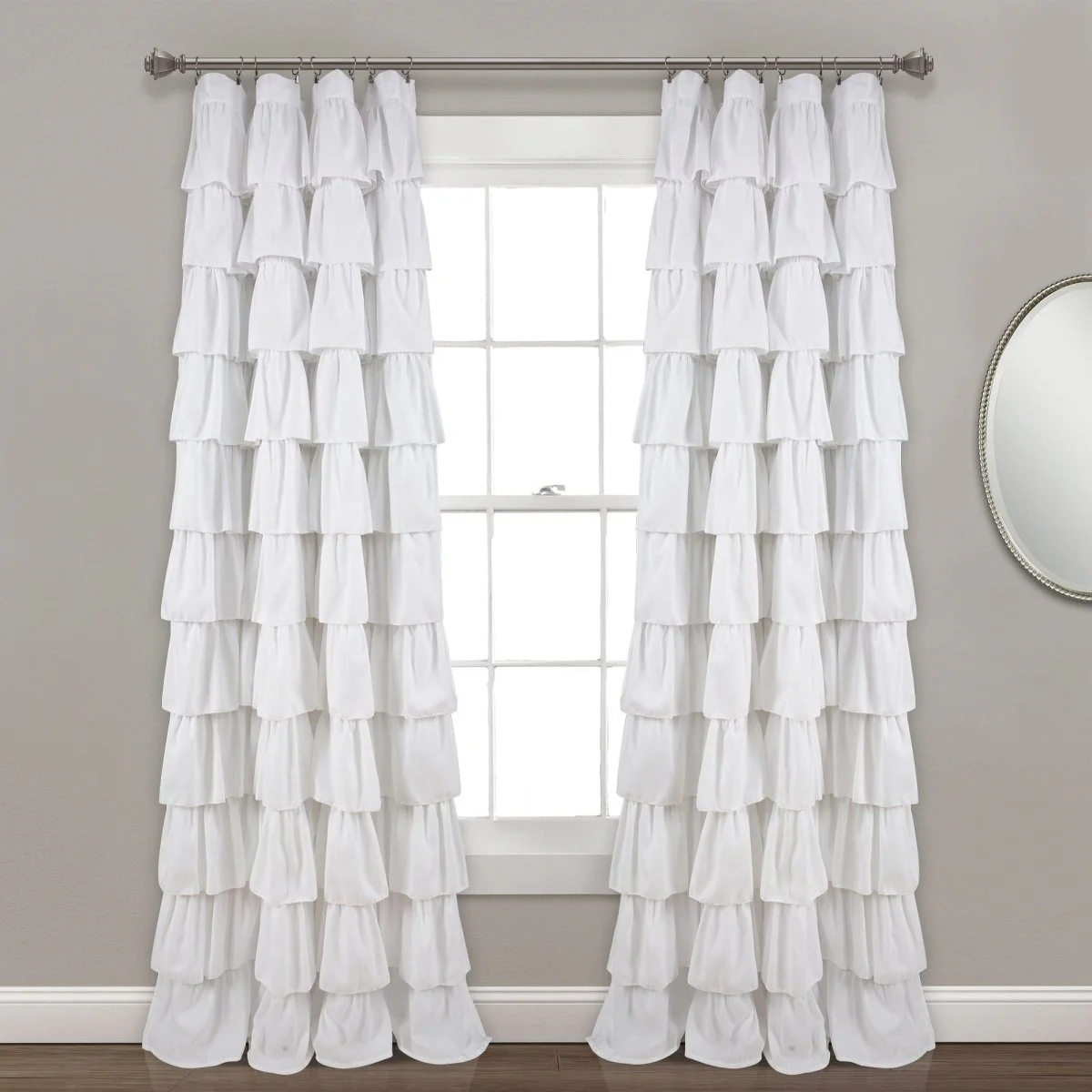 Ruffle Window Curtain Panel - Image 2