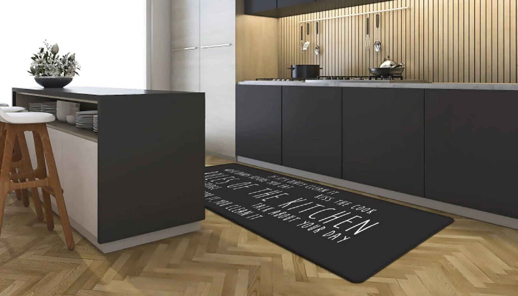 Rules of the Kitchen 20" x 55" Anti-Fatigue Kitchen Runner Mat - Image 3