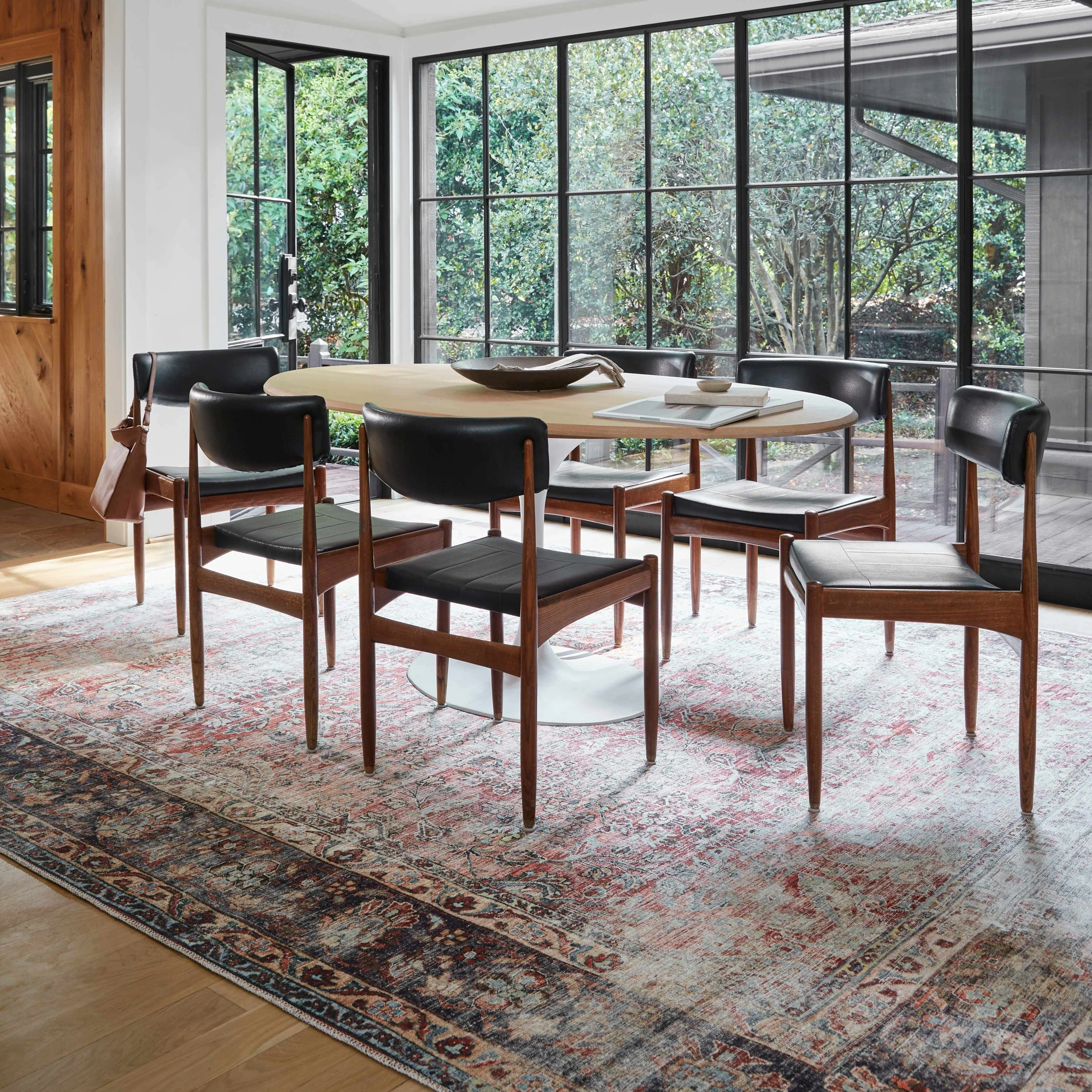 Rust Anahawan Distressed Washable Area Rug - Clearance - Image 2