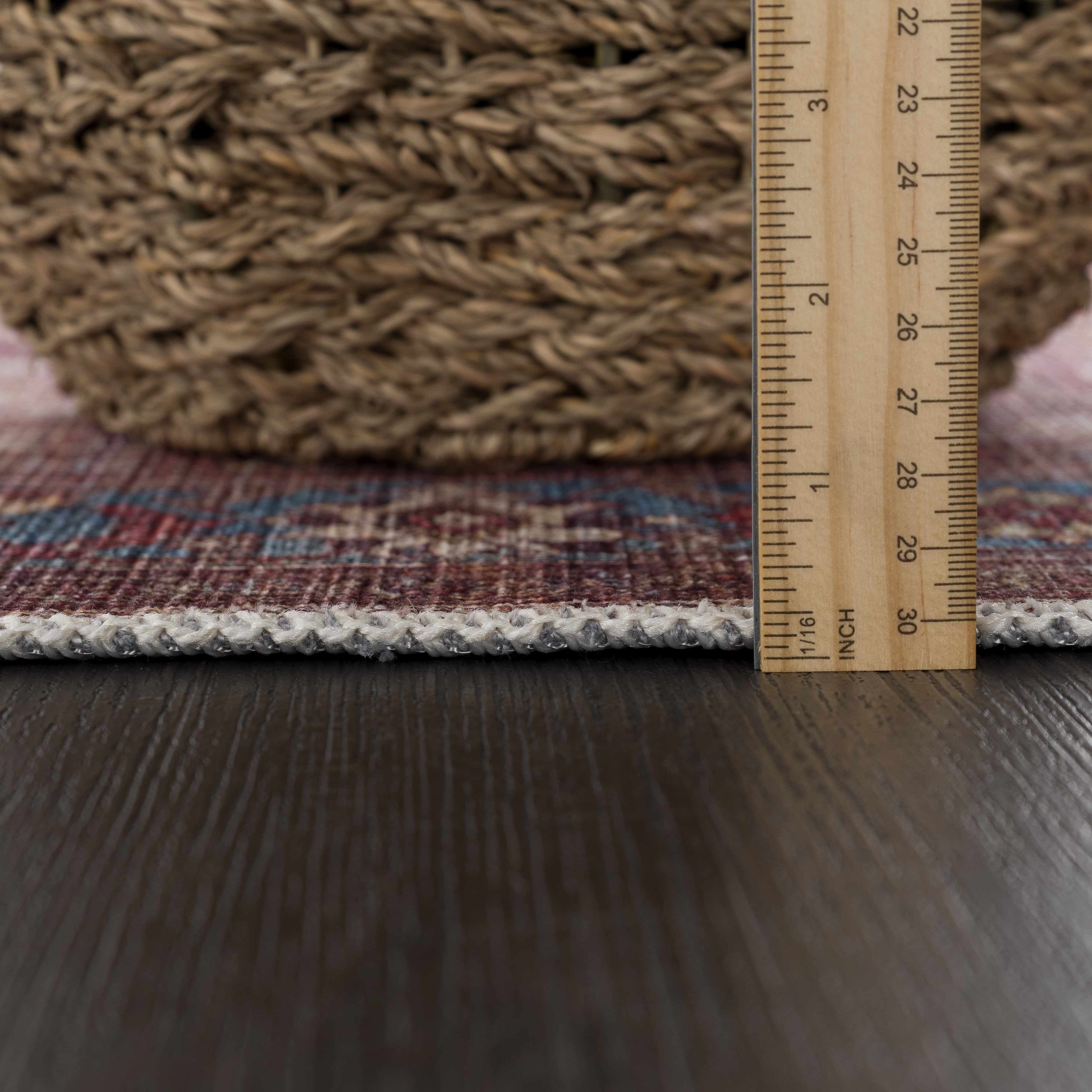Rust Baki Traditional Washable Area Rug - Clearance - Image 10