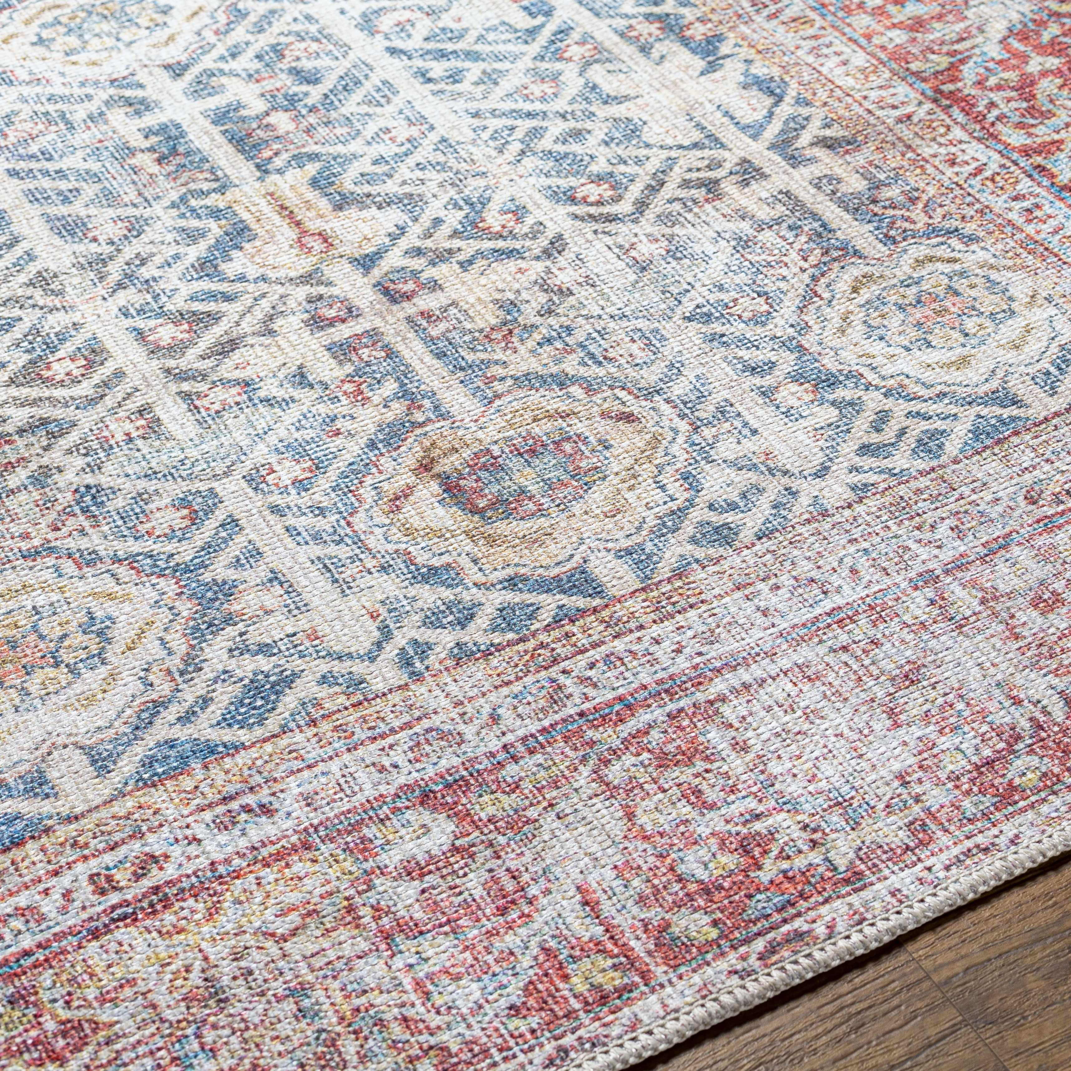 Rust Catadupa Distressed Washable Area Rug - Clearance - Image 11