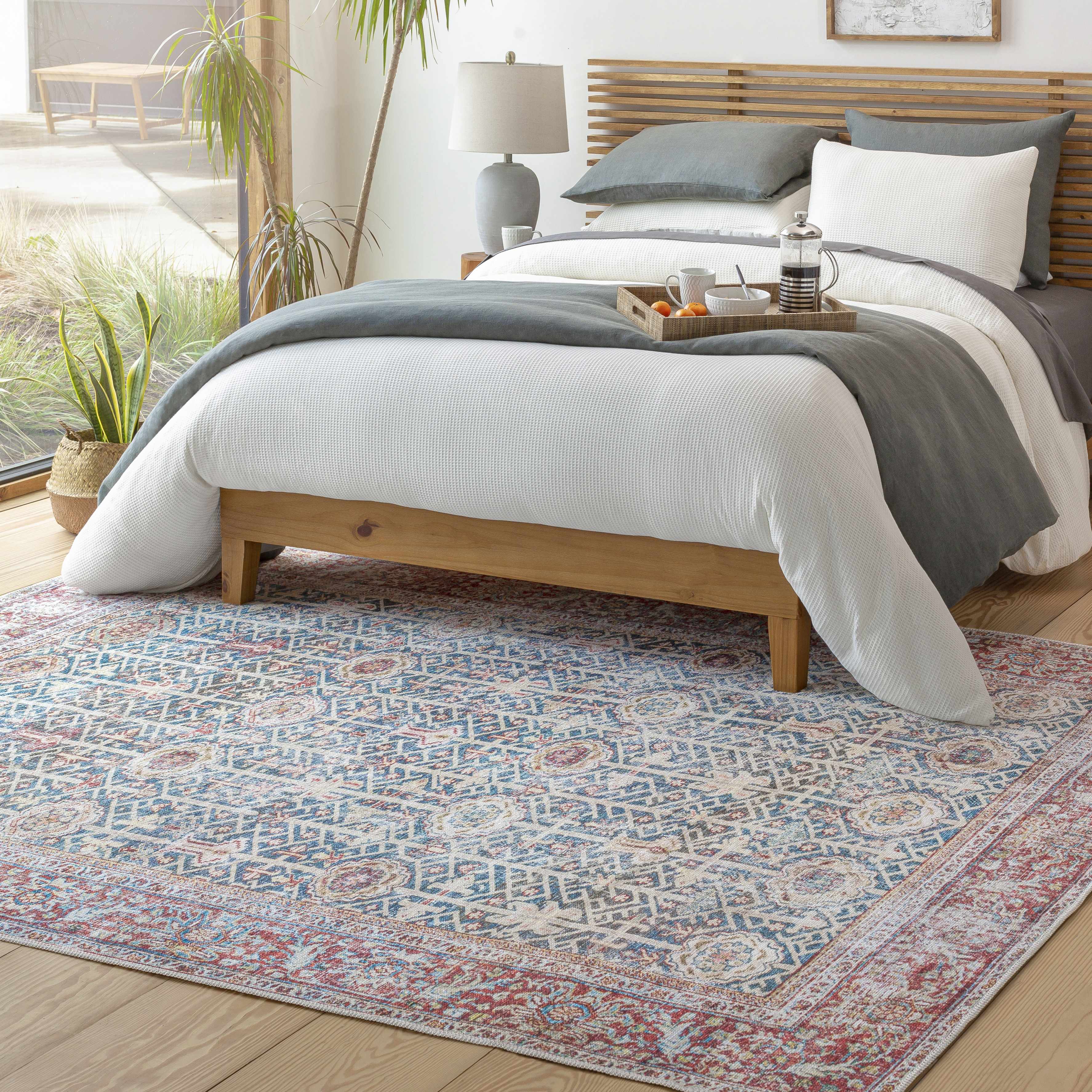Rust Catadupa Distressed Washable Area Rug - Clearance - Image 3