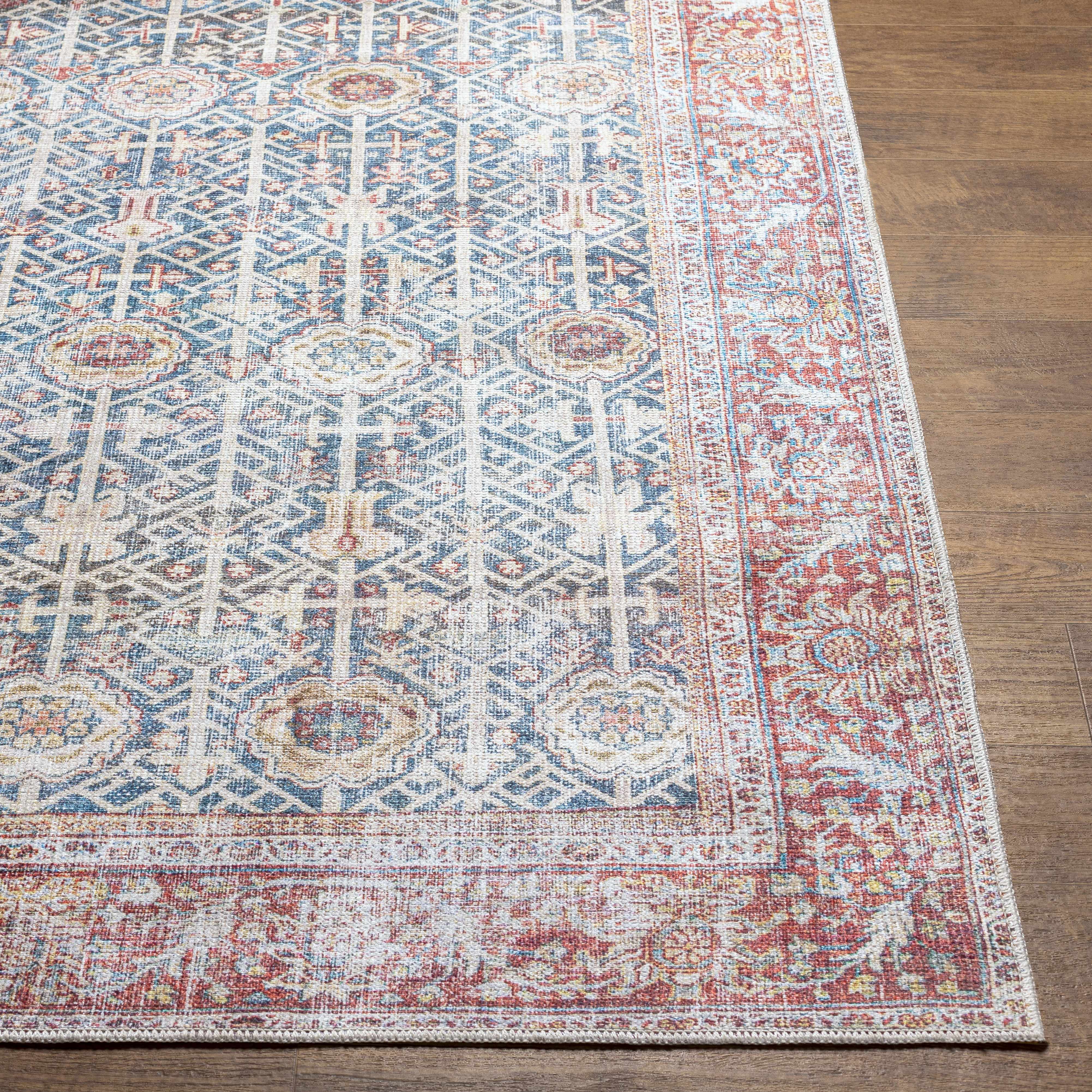 Rust Catadupa Distressed Washable Area Rug - Clearance - Image 5