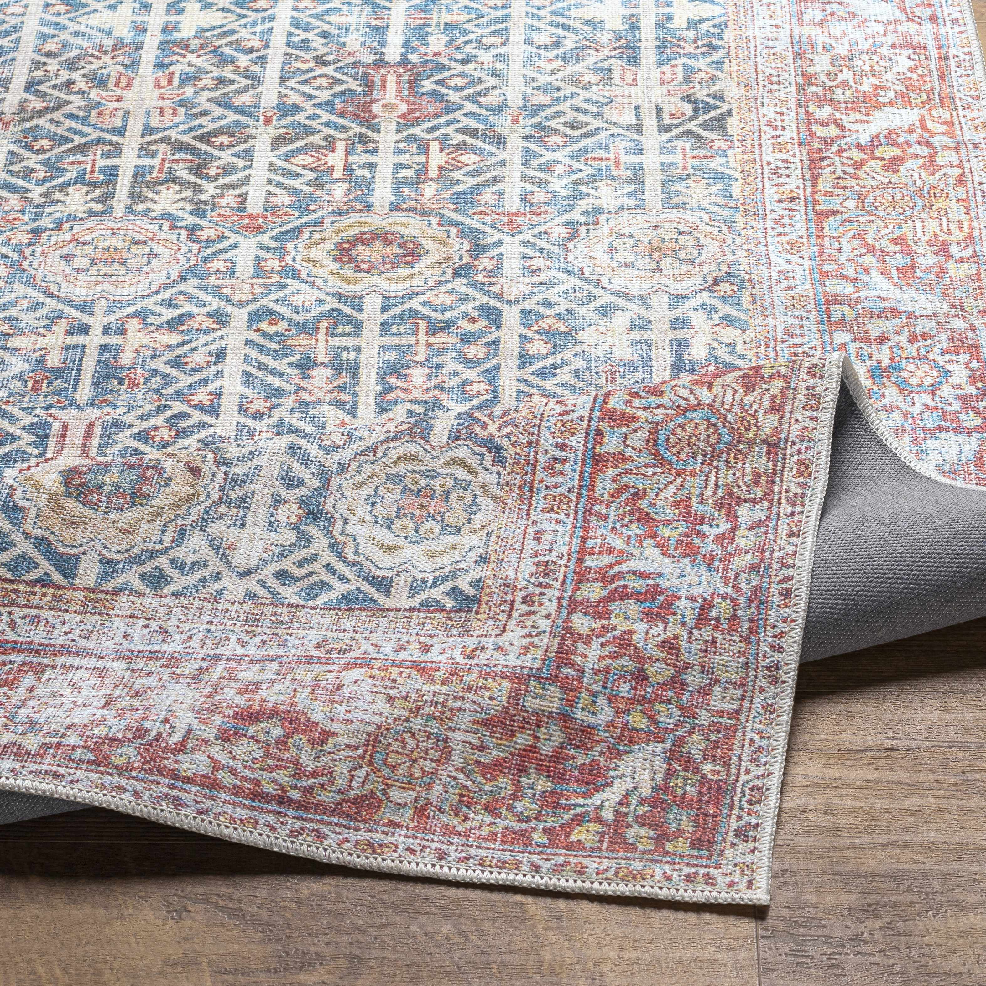 Rust Catadupa Distressed Washable Area Rug - Clearance - Image 6