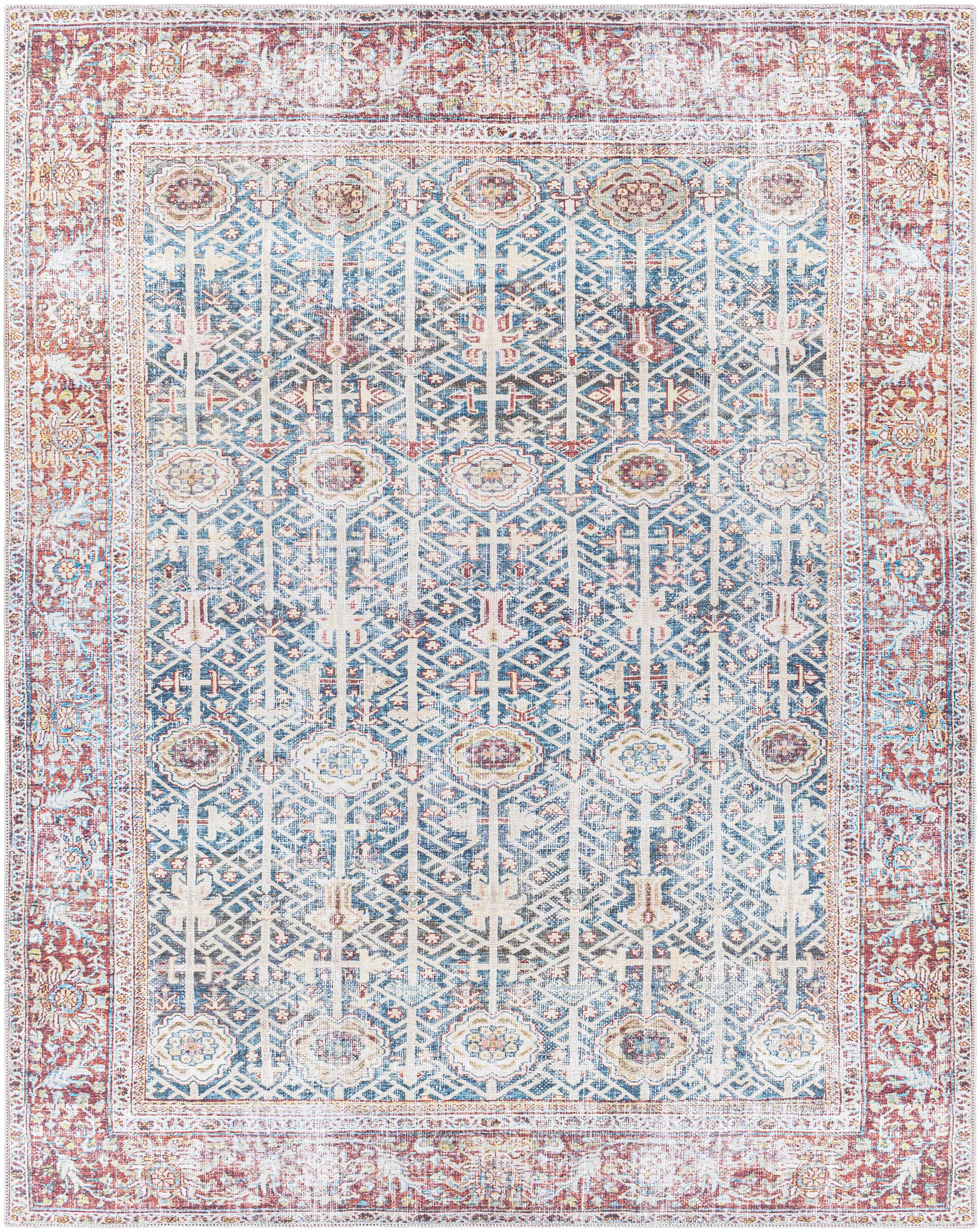 Rust Catadupa Distressed Washable Area Rug - Clearance - Image 8