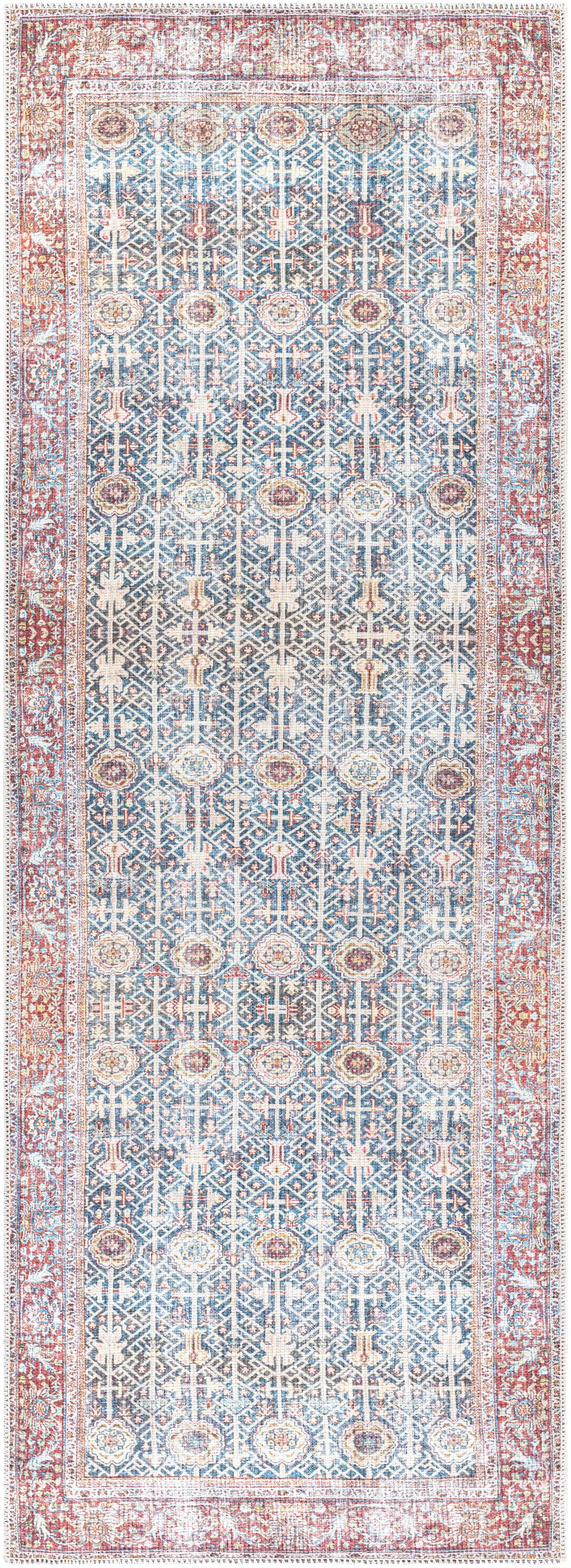 Rust Catadupa Distressed Washable Area Rug - Clearance - Image 9