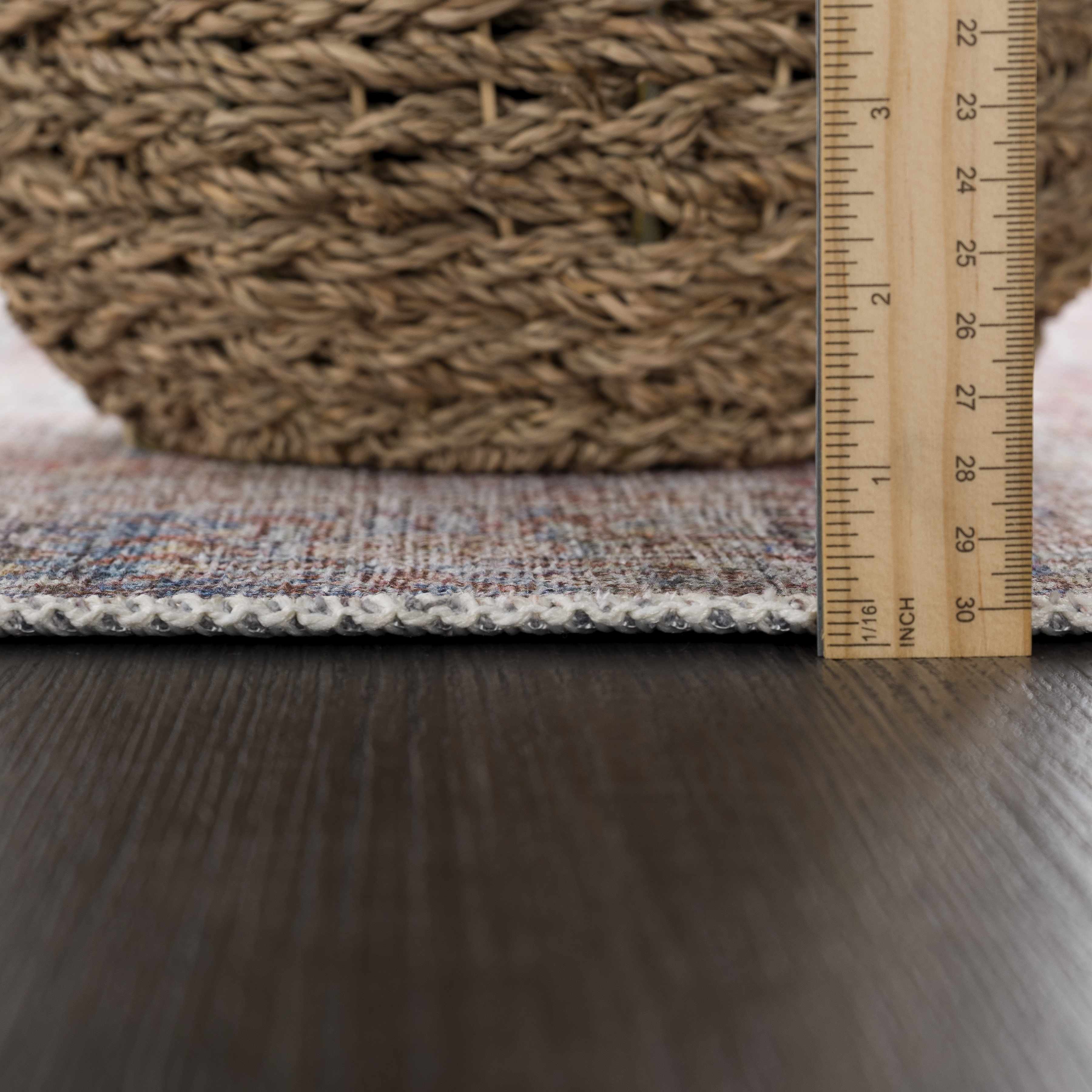 Rust Elki Vintage Medallion Washable Area Rug - Clearance - Image 11
