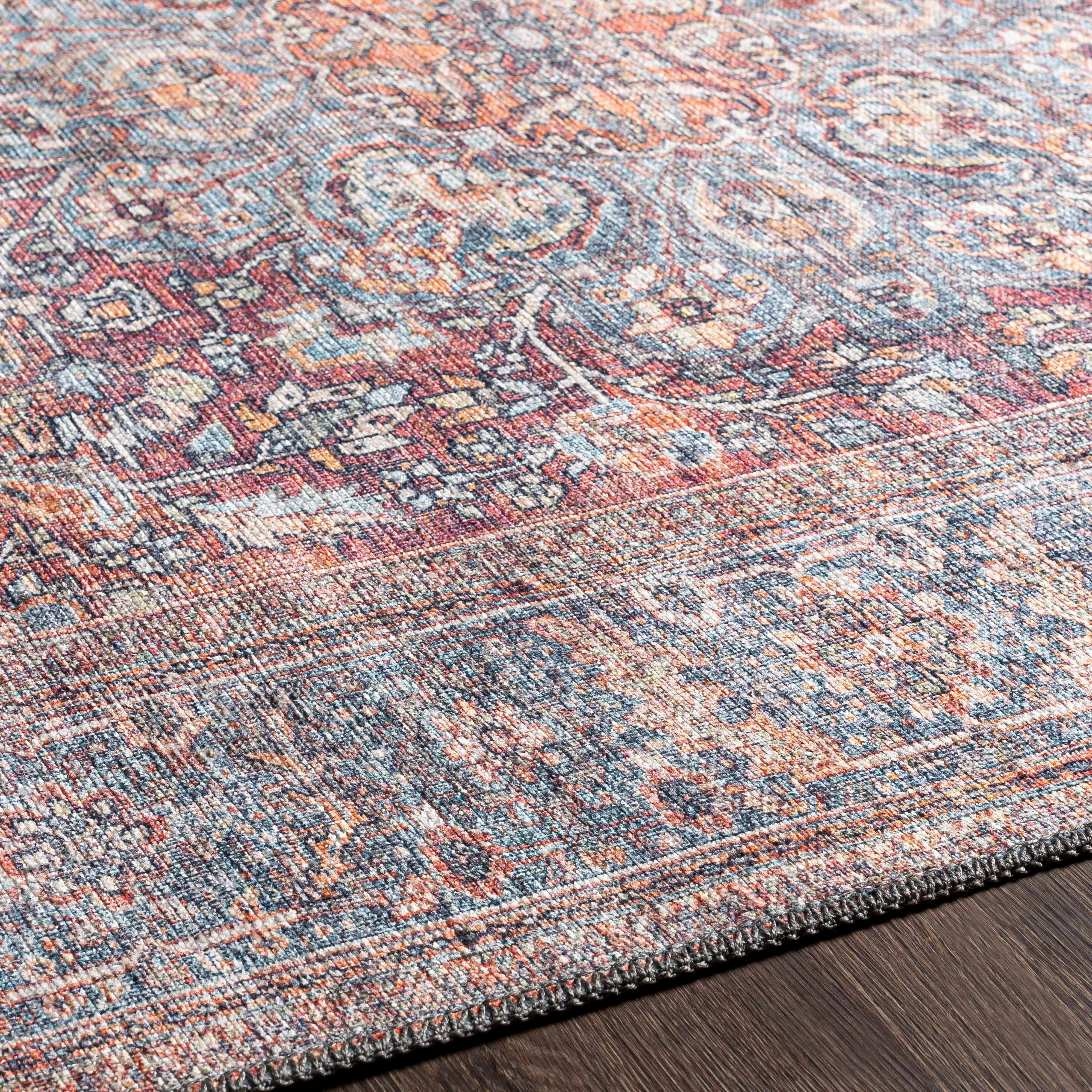 Rust Gardnertown Medallion Washable Area Rug - Clearance - Image 14