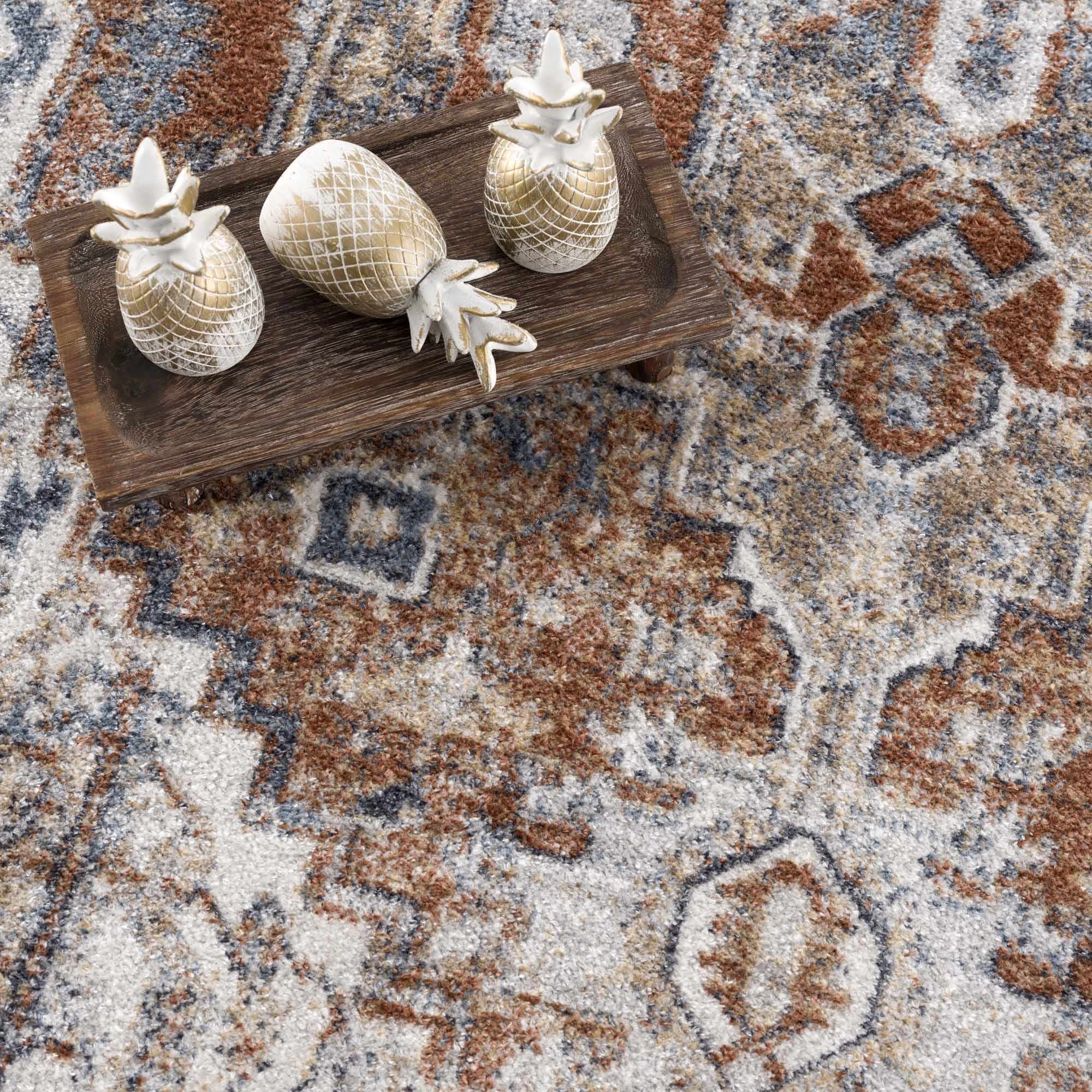 Rust Hera Washable Area Rug - Clearance - Image 13