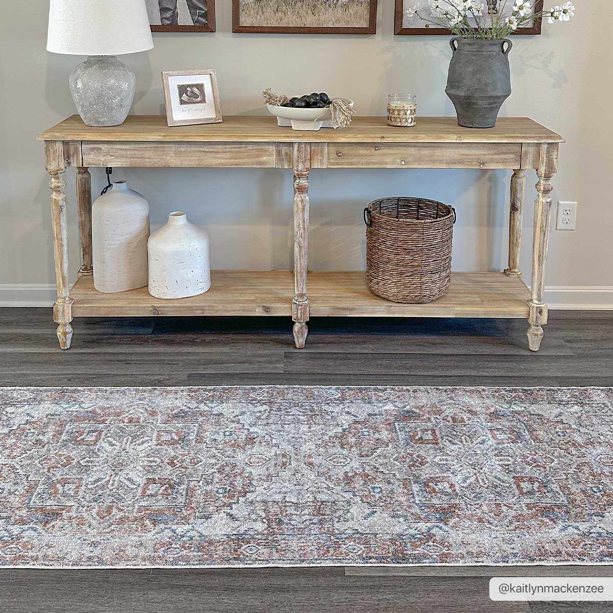 Rust Hera Washable Area Rug - Clearance - Image 3