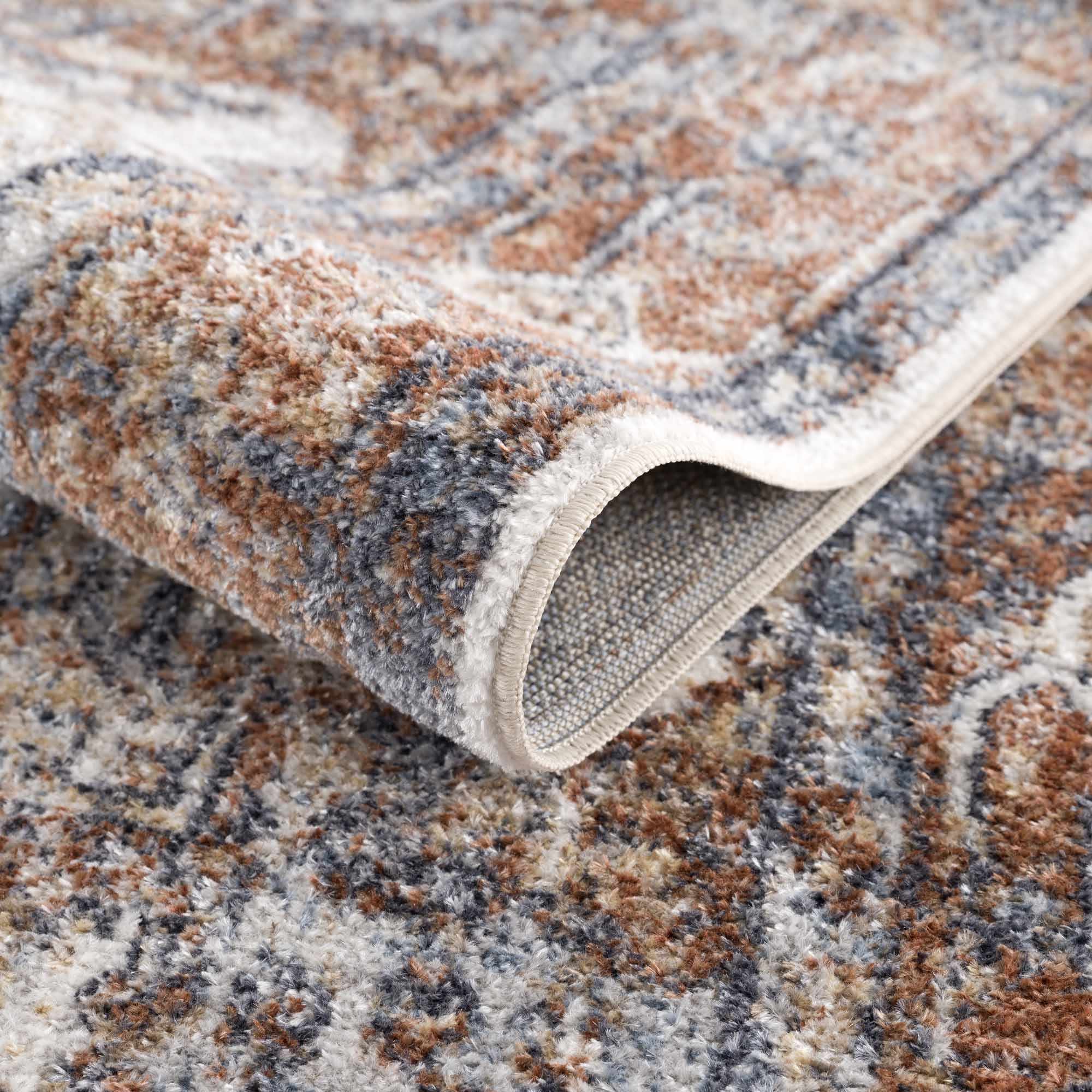 Rust Hera Washable Area Rug - Clearance - Image 6