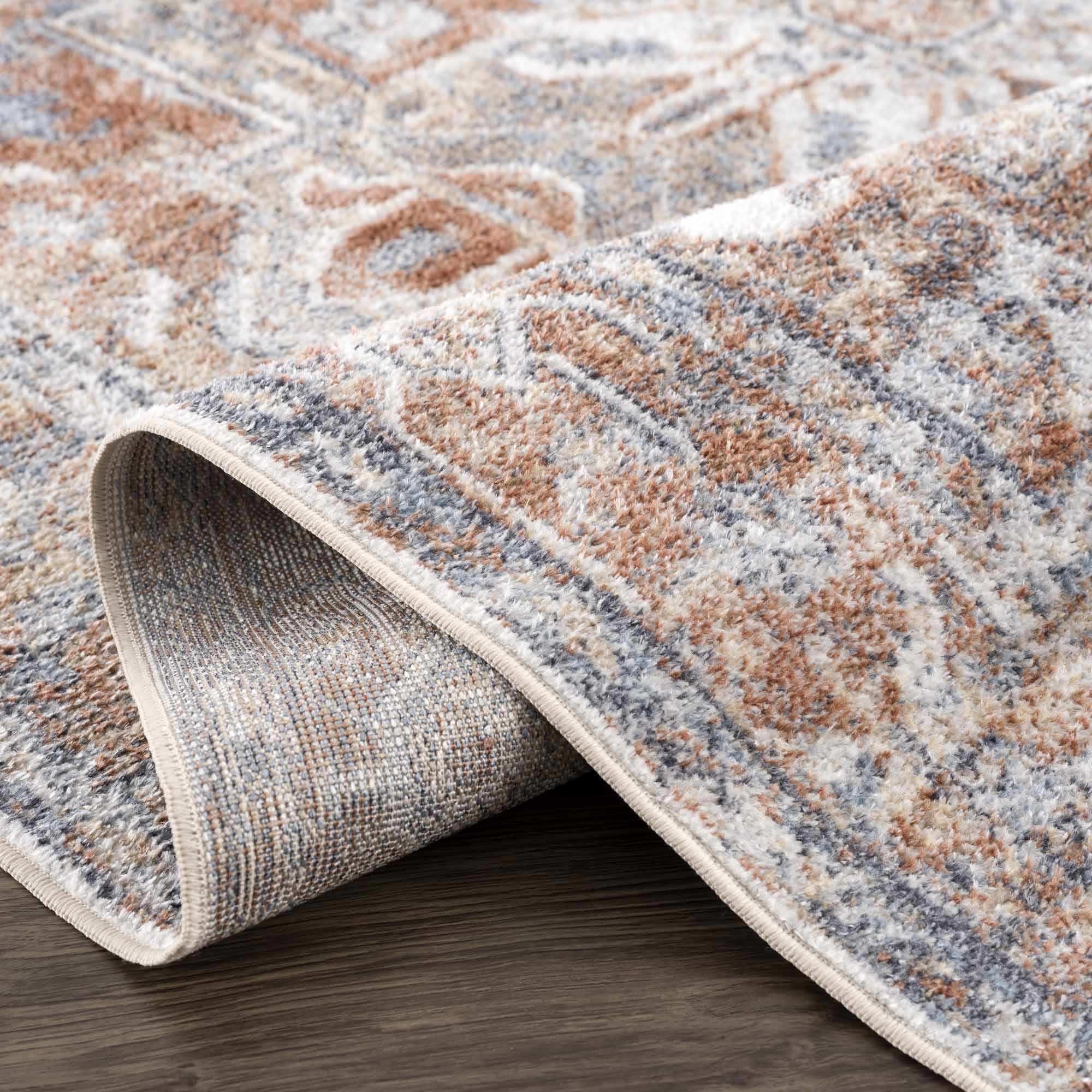 Rust Hera Washable Area Rug - Clearance - Image 7