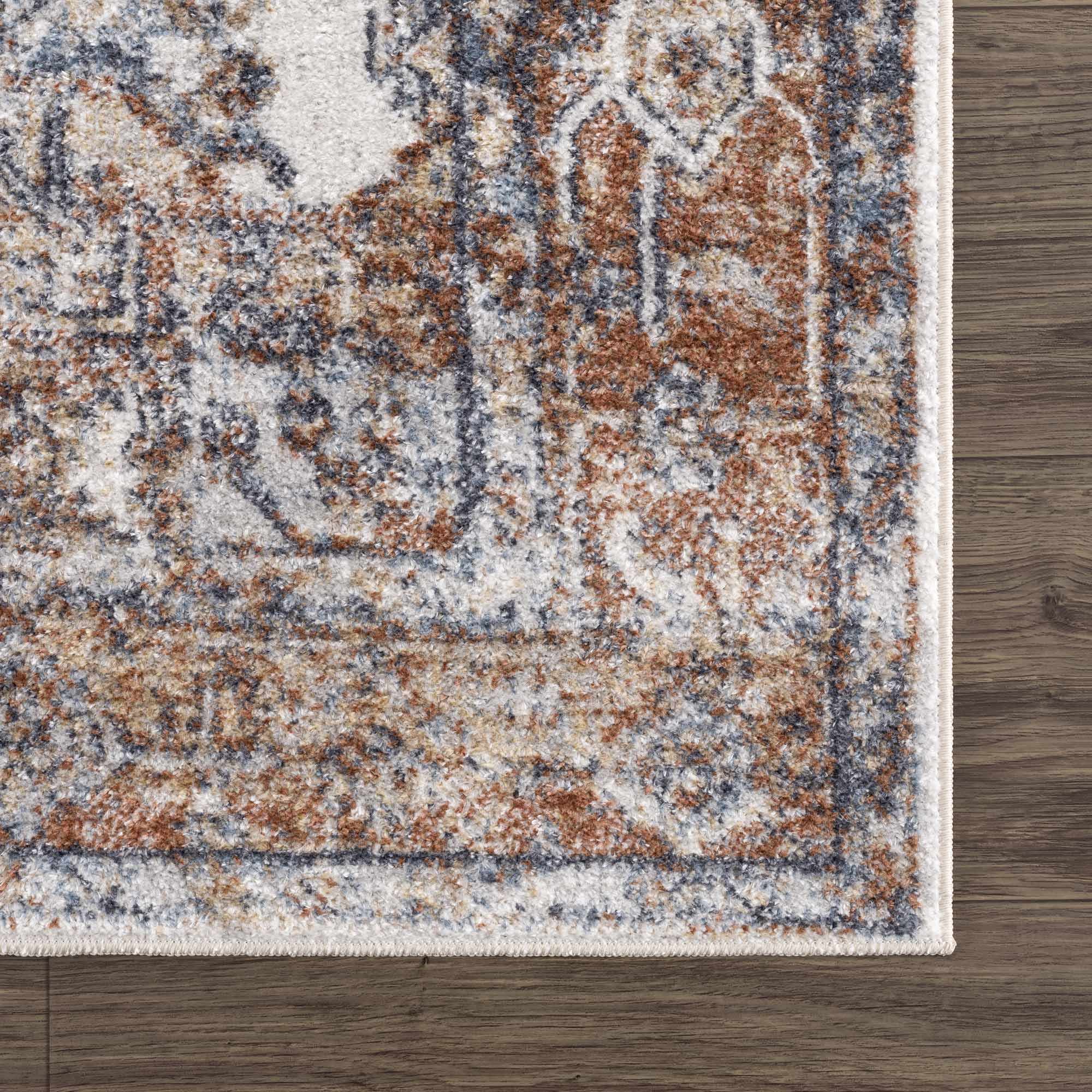 Rust Hera Washable Area Rug - Clearance - Image 8